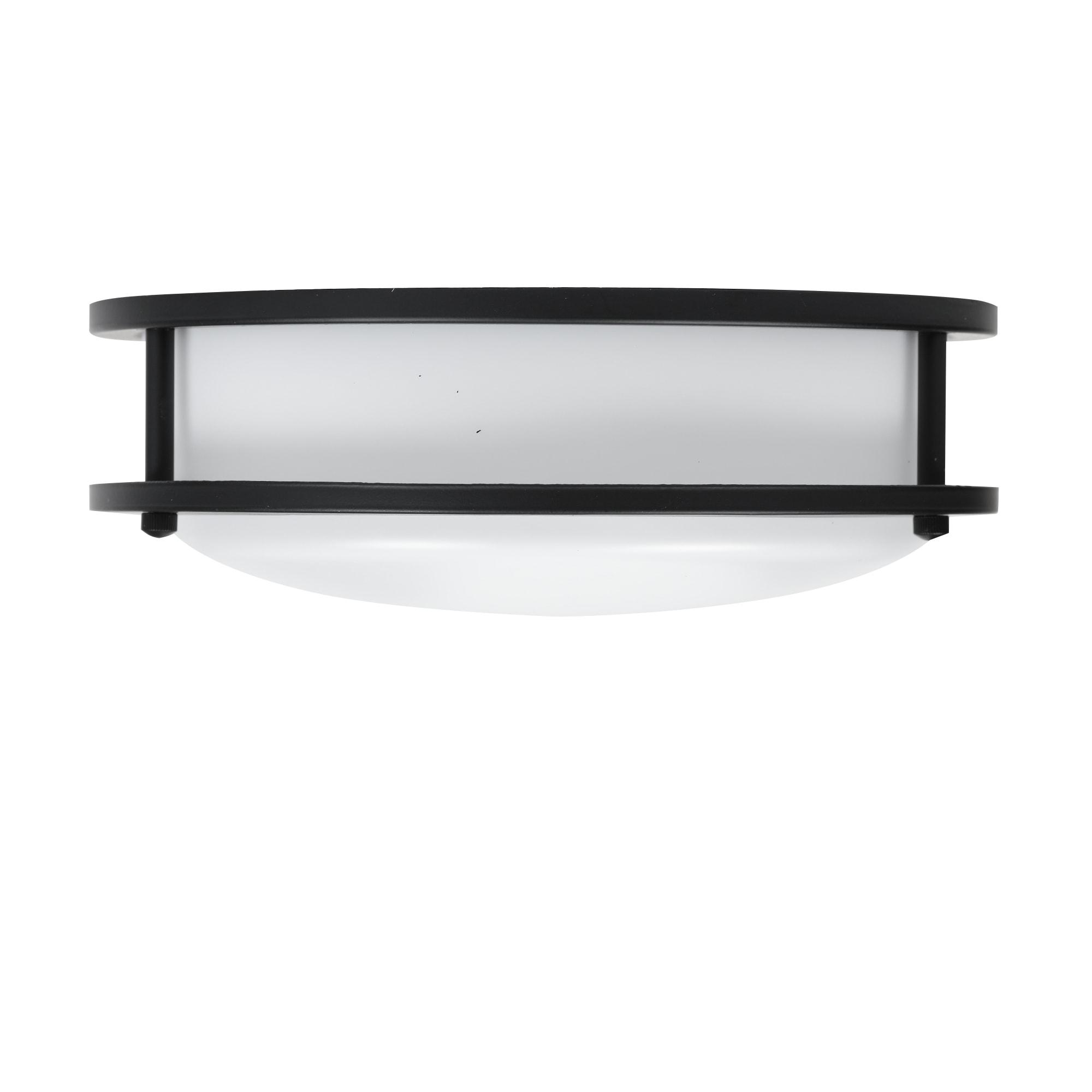 DESIGNERS FOUNTAIN Flush Mount Ceiling Light, 10 Inch Round LED DC Lighting Fixture Kitchen, Bedroom, Bathroom, and Hallway, Dimmable, 1150 Lumens, 3000K/4000K/5000K, Matte Black, EV1410C3C-43