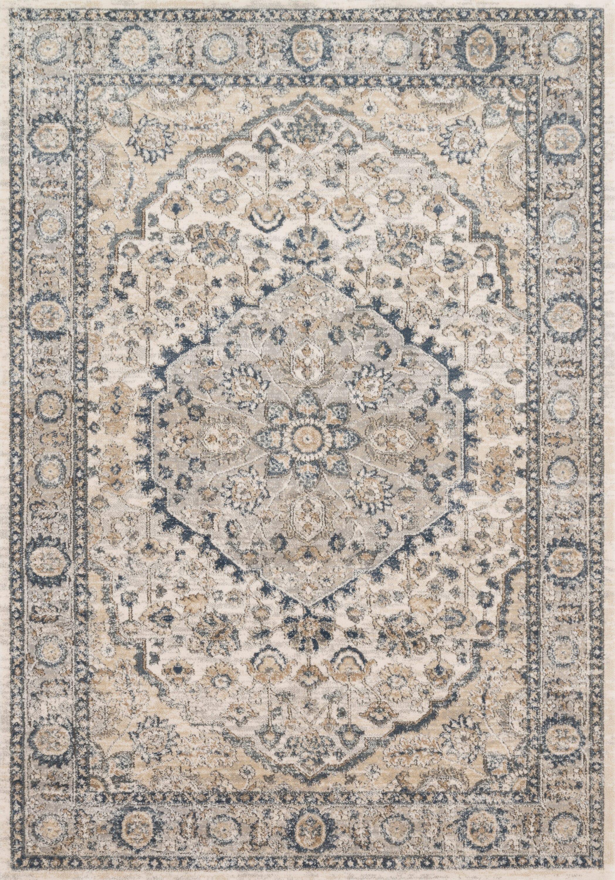 Teagan Natural and Light Grey Reversible Rectangular Area Rug