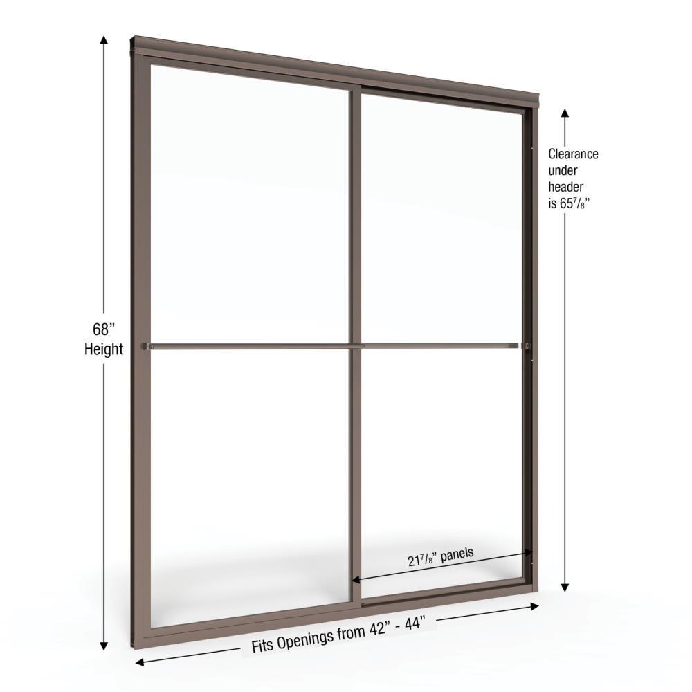 Deluxe 44" W x 68" H Frameless Shower Door
