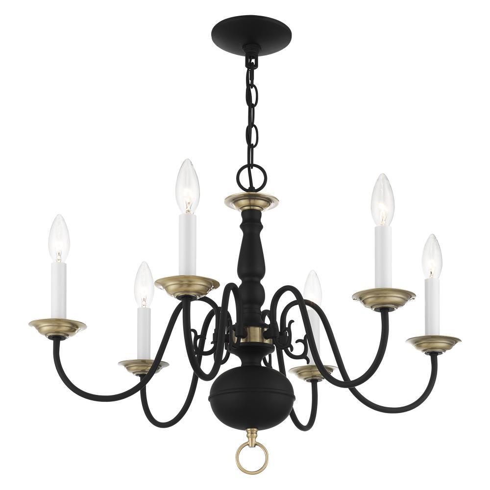 Livex Lighting - Williamsburgh - 6 Light Chandelier in Traditional Style - 24