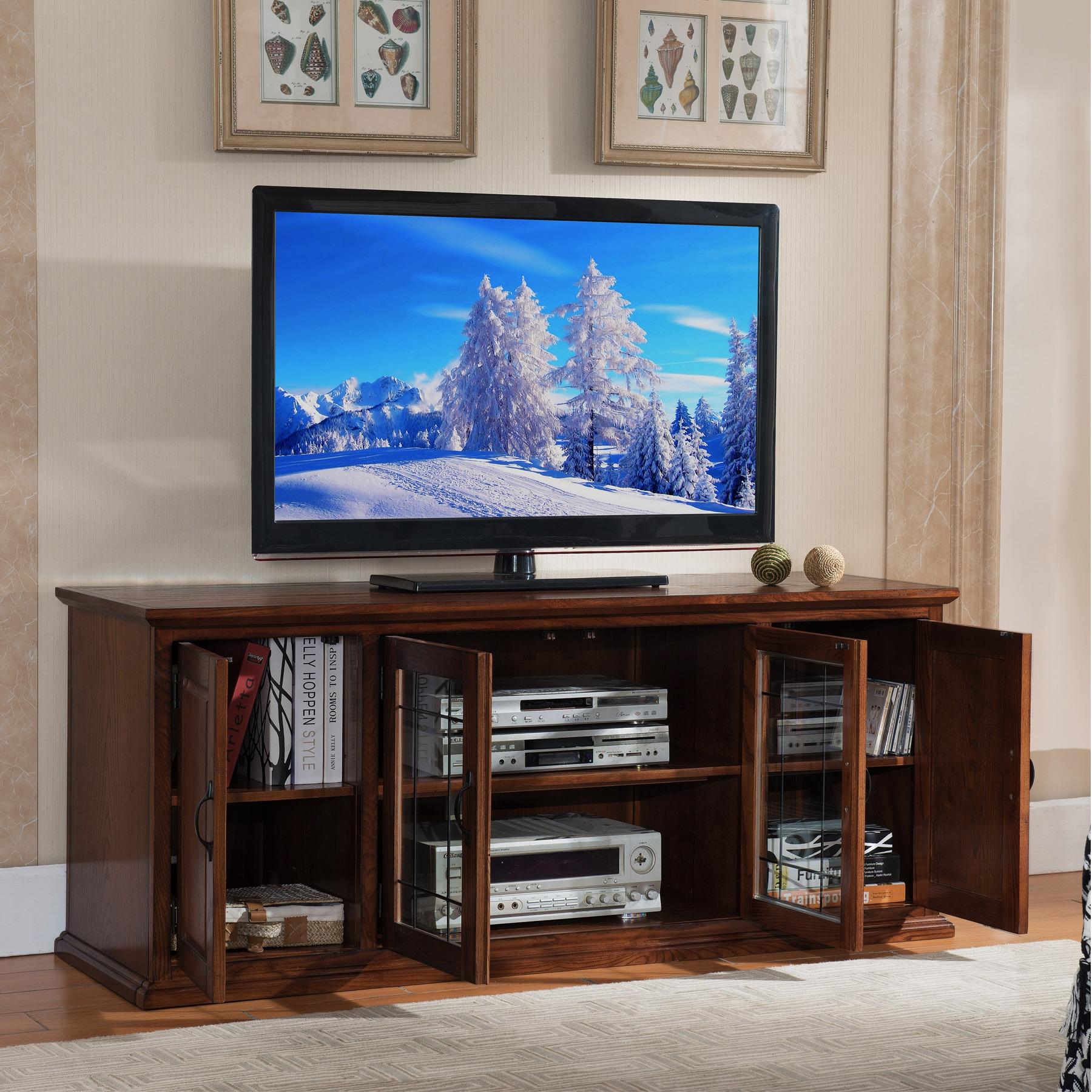 Leick Furniture Riley Holliday 60" TV Stand in Burnished Oak