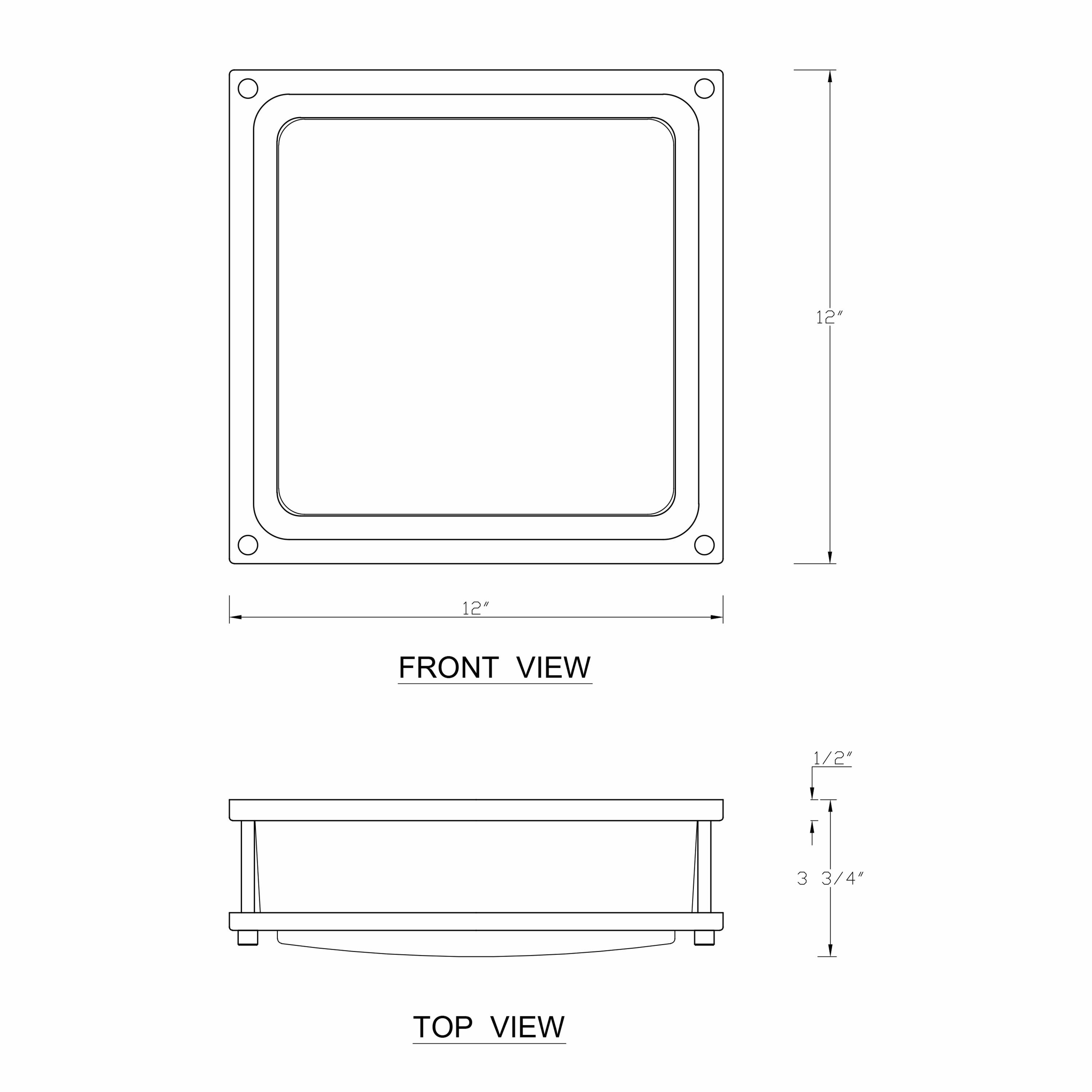 C Cattleya 12 in. Dimmable Modern LED Flush Mount Ceiling Light 3000K/4000K/5000K- Brushed Nickel