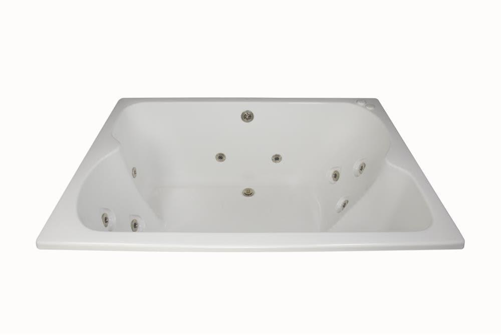 59.75'' x 42.75'' Drop-In Whirlpool Acrylic Bathtub