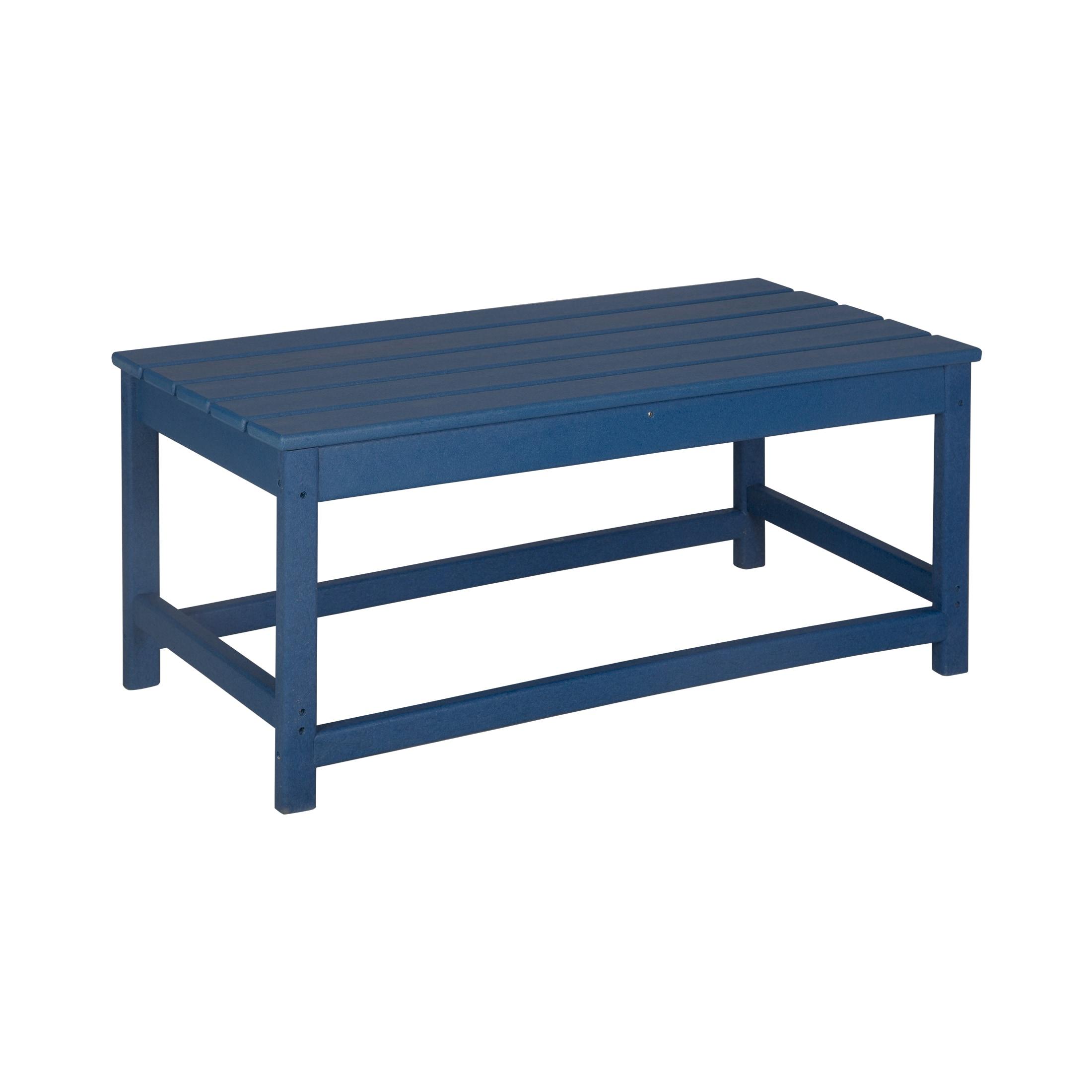 Polytrends  Laguna Hdpe All Weather Outdoor Patio Coffee And Side Tables (3-Piece Set) Navy Blue