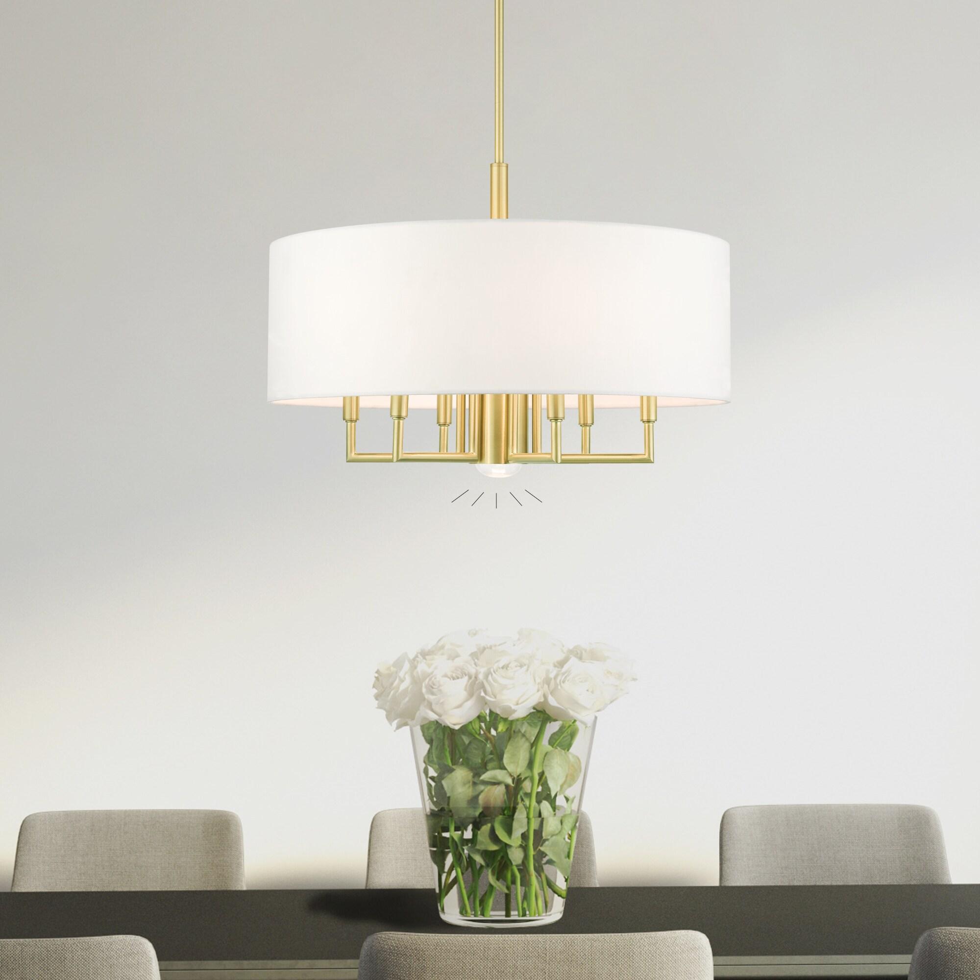 Moonlighter 7 Light Metal Dimmable Drum Chandelier