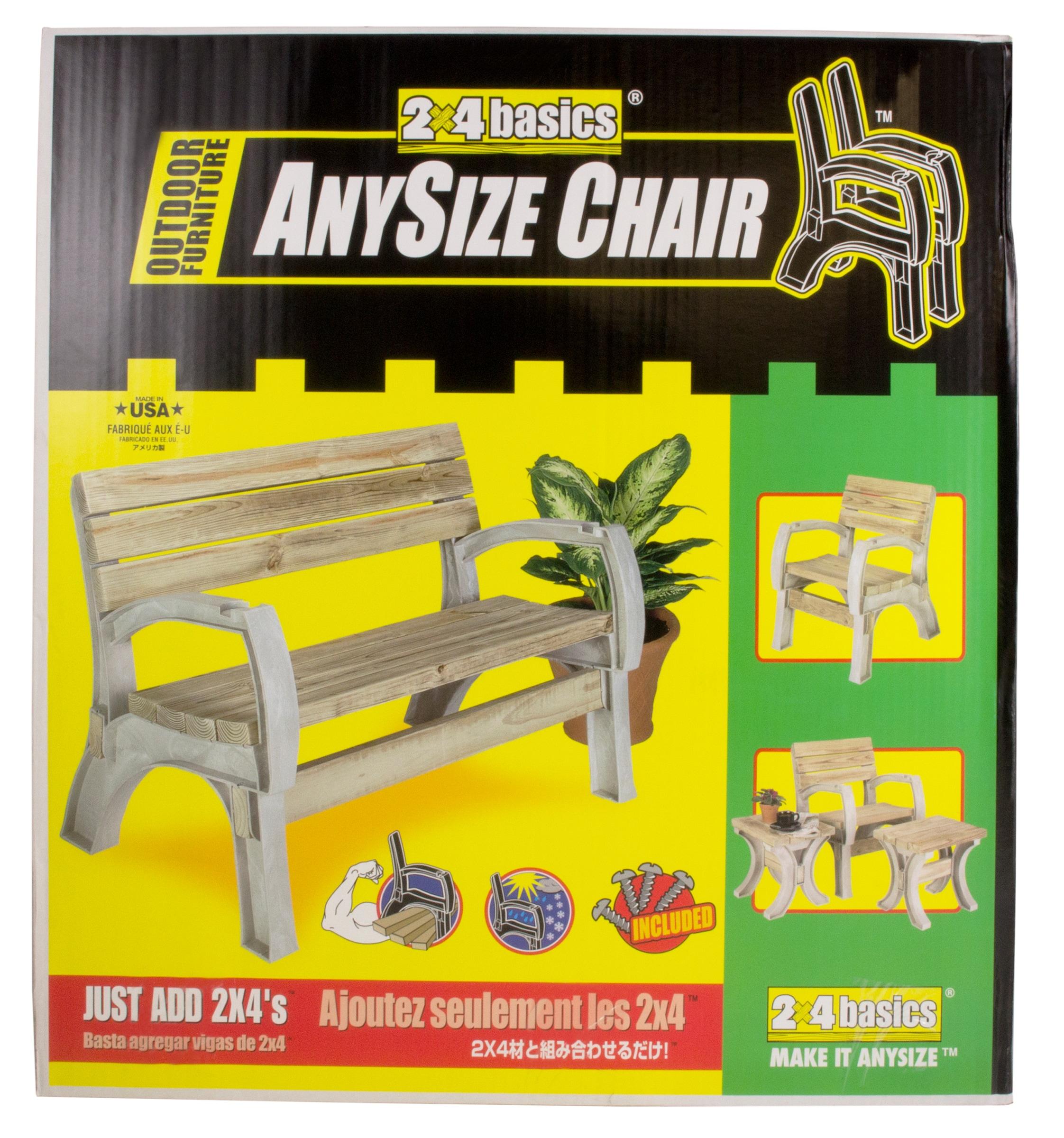 2x4basics AnySize Chair/Bench Ends Kit (lumber not included, only supports)