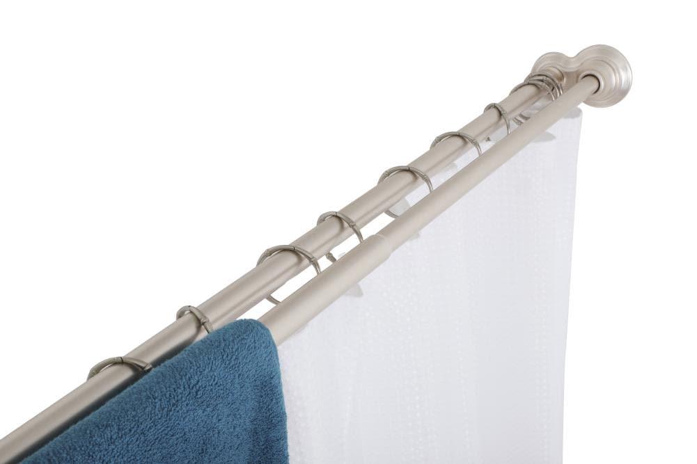 72'' Straight Tension Shower Curtain Rod & Hook Set