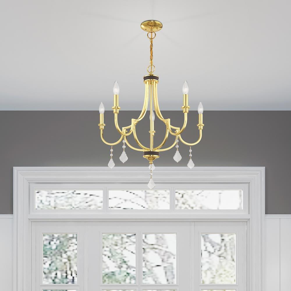 Livex Lighting Glendale 5 - Light Chandelier in  Polished Brass