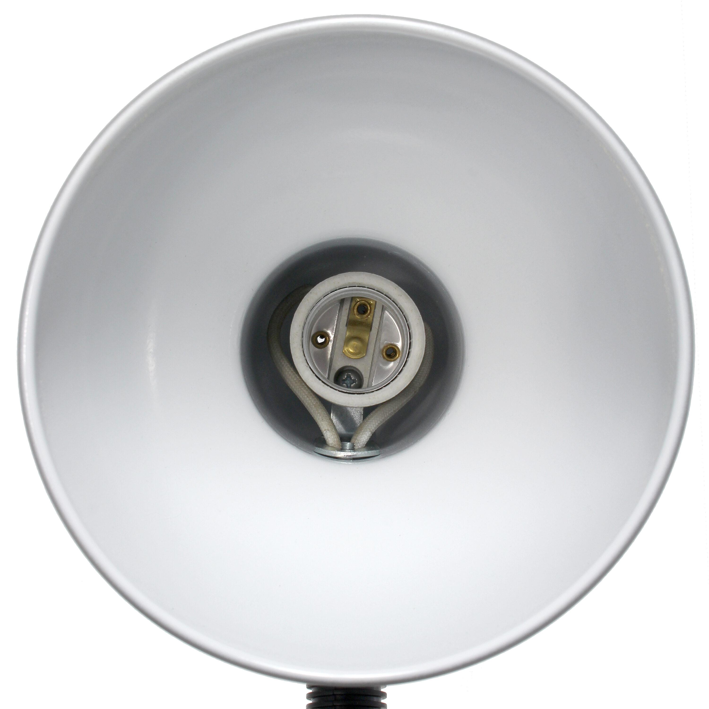 Creekwood Home Essentix 14.25" Traditional Metal Desk Lamp with Flexible Gooseneck Silver: ETL Listed, No Assembly Required