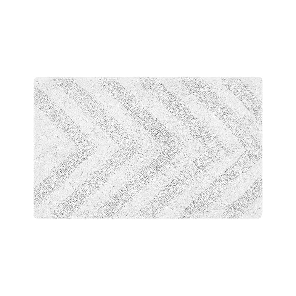 Better Trends Hugo 100% Cotton Tufted Non-Slip Backing Bath Rug 21" x 34" Rectangle - White