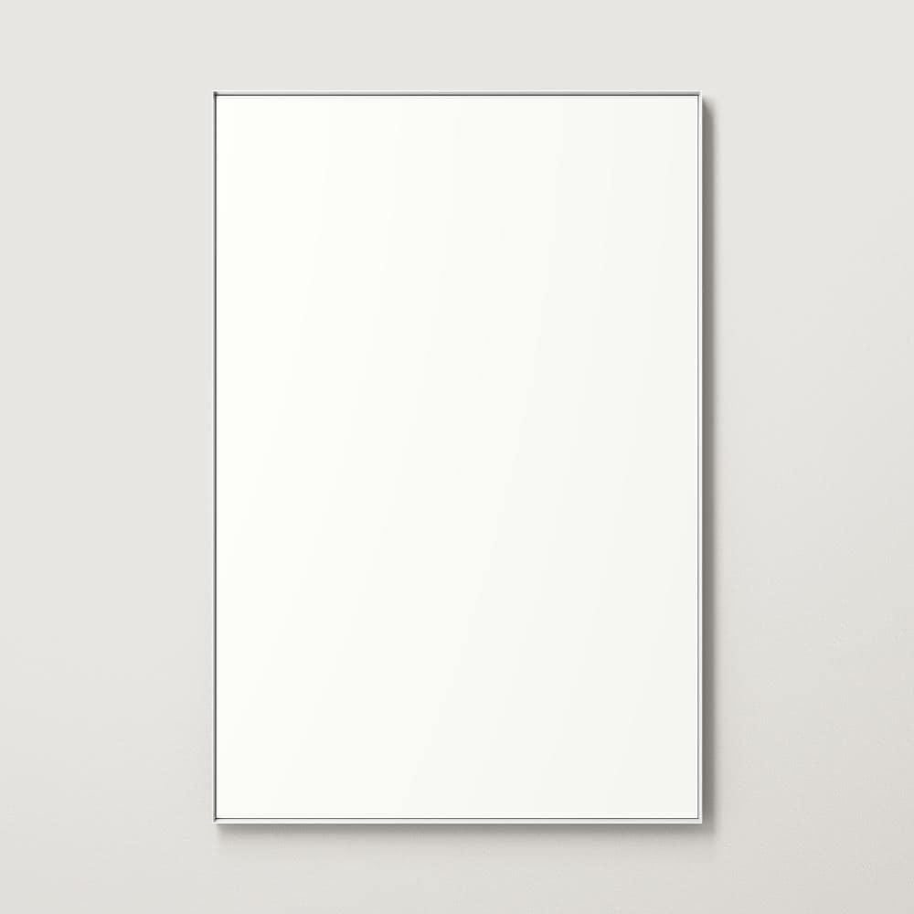 20 in. x 30 in. Metal Framed Rectangular Bathroom Vanity Mirror in Silver