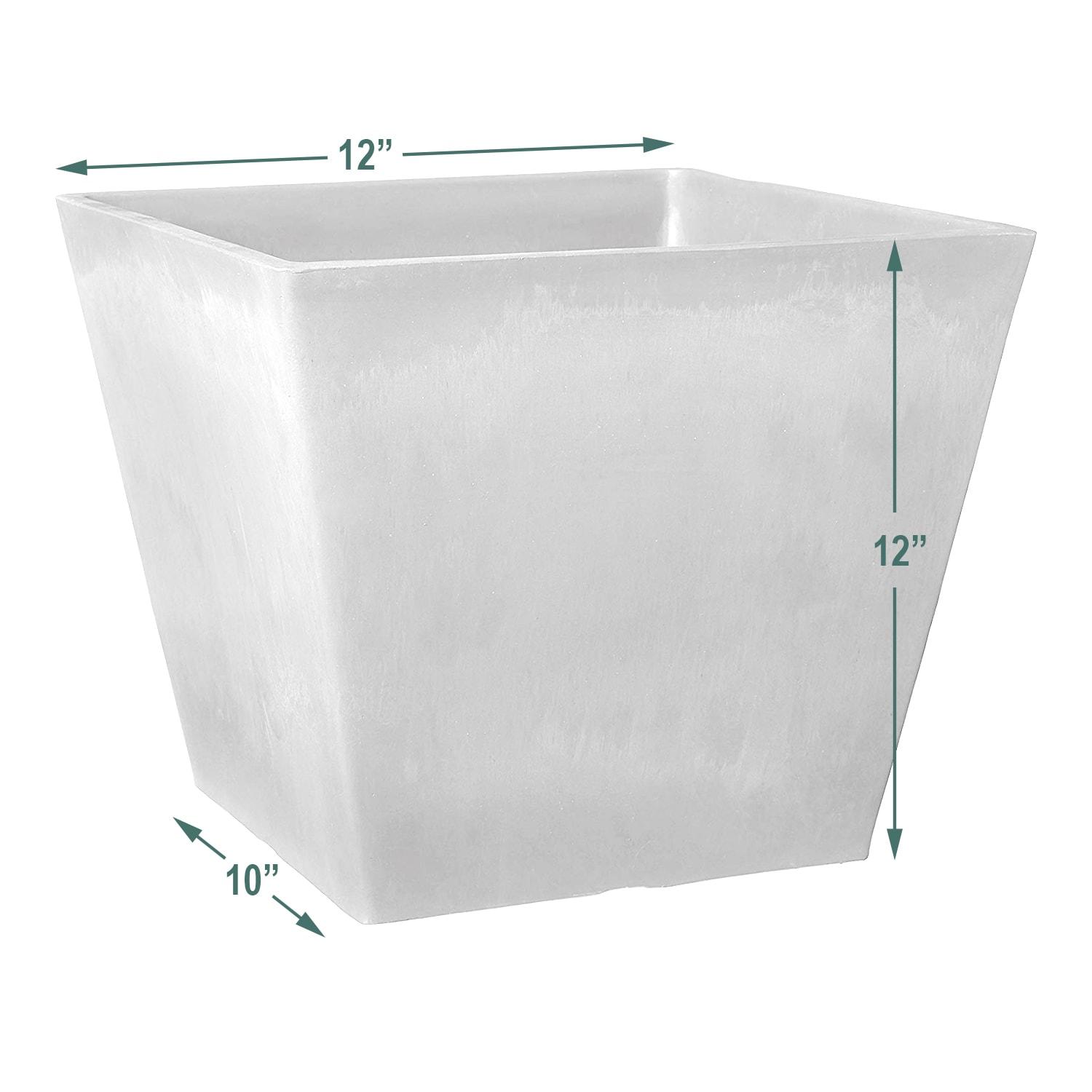 Modern Square Eco-Friendly Planter - 12" Rust & Weather Resistant