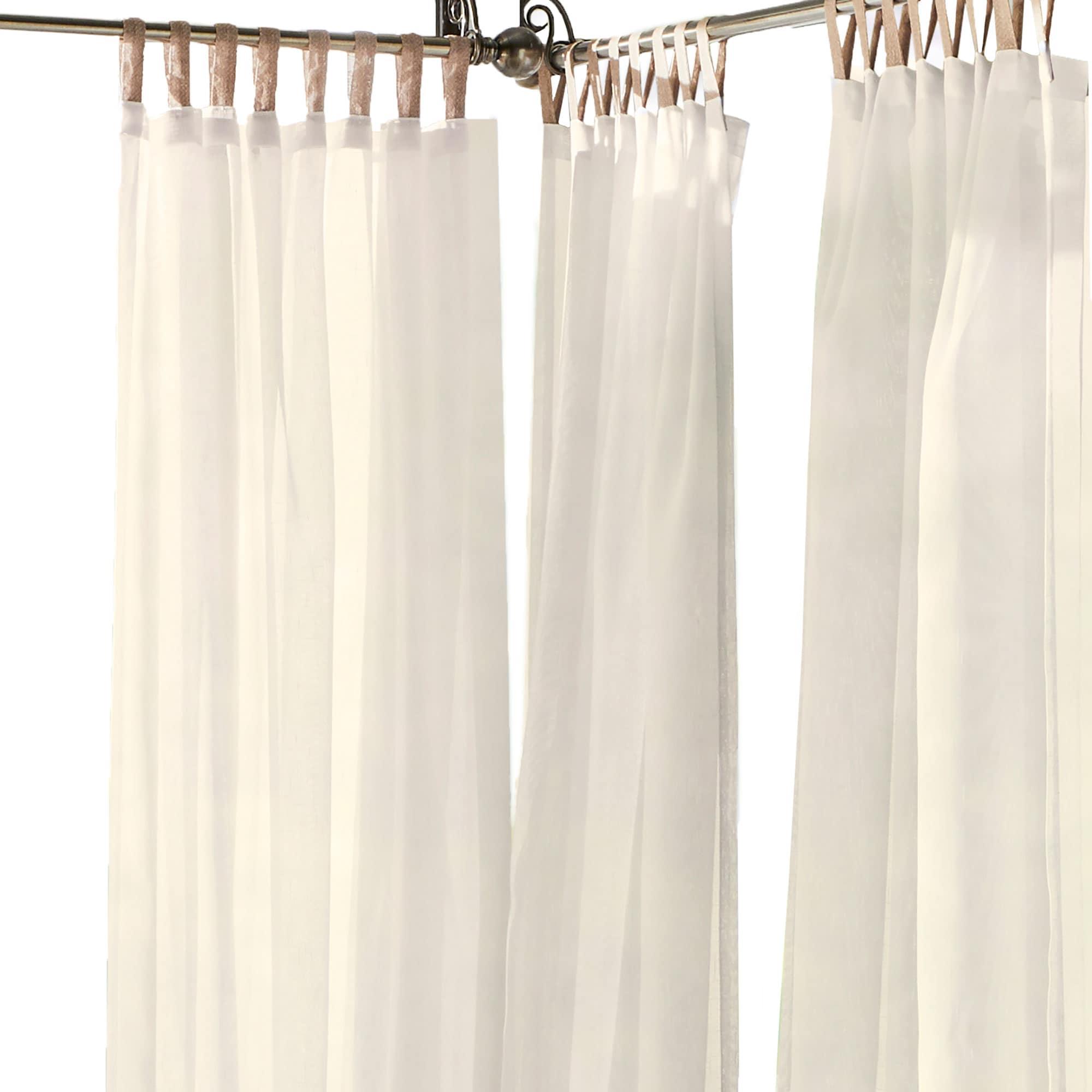 Gracie Oaks Janig Solid Sheer Tab Top Single Indoor/Outdoor Curtain Panel & Reviews | Wayfair