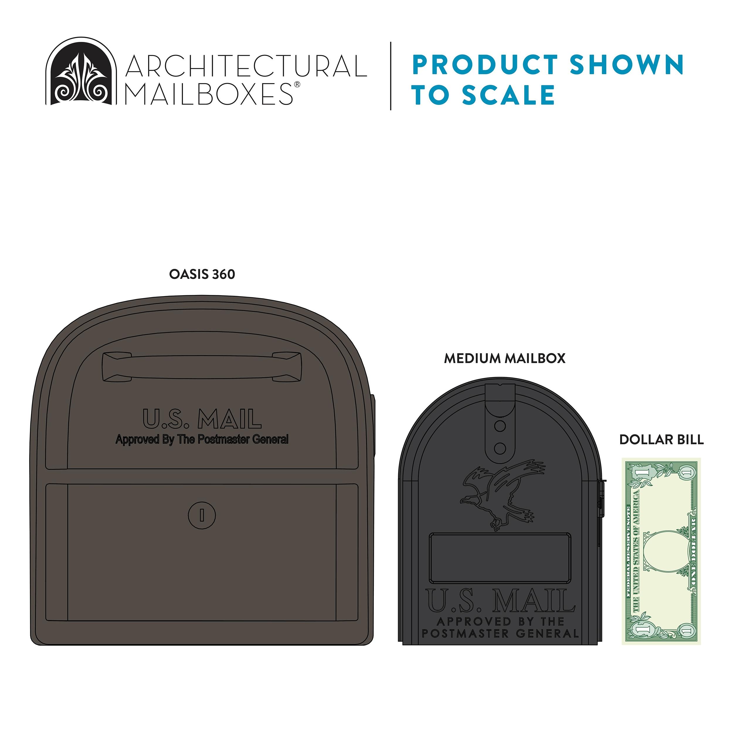 Architectural Mailboxes Oasis 360 Locking Post Mounted Mailbox