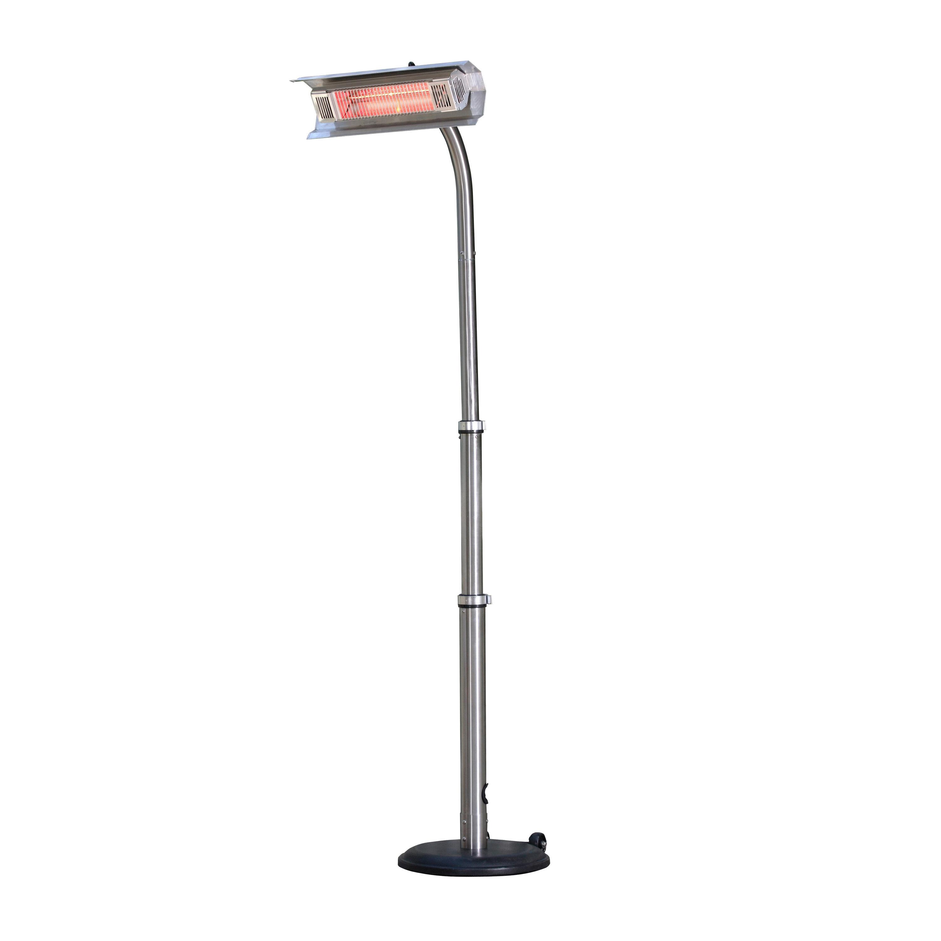 Stainless Steel Telescoping Infrared Patio Heater with Wheels