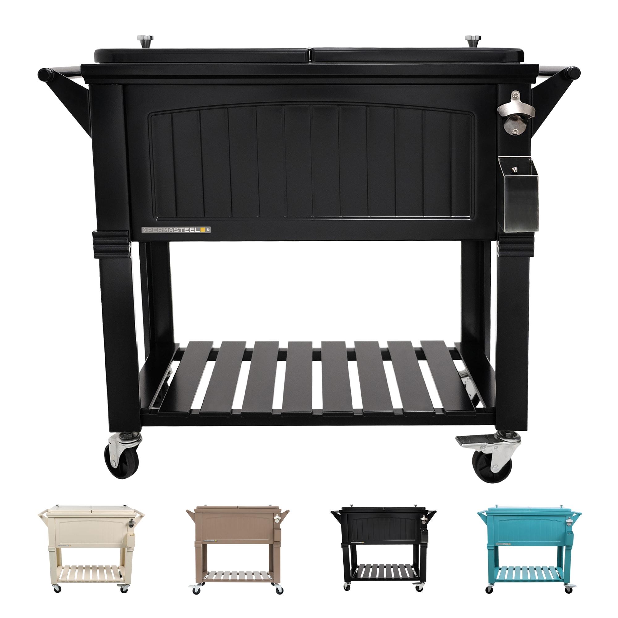 Permasteel Permasteel 80 Qt. Furniture Style Rolling Patio Cooler