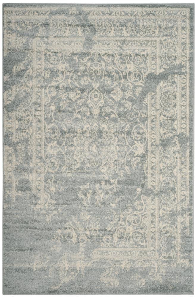 Adirondack ADR101 Power Loomed Area Rug - Slate/Ivory - 4'x6' - Safavieh.