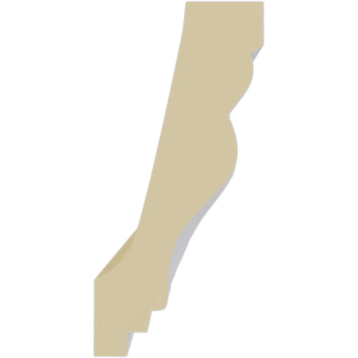 Ekena Millwork 2 5/8"H x 1 1/4"P x 2 7/8"F x 94 1/2"L Ashur Leaf Crown Moulding