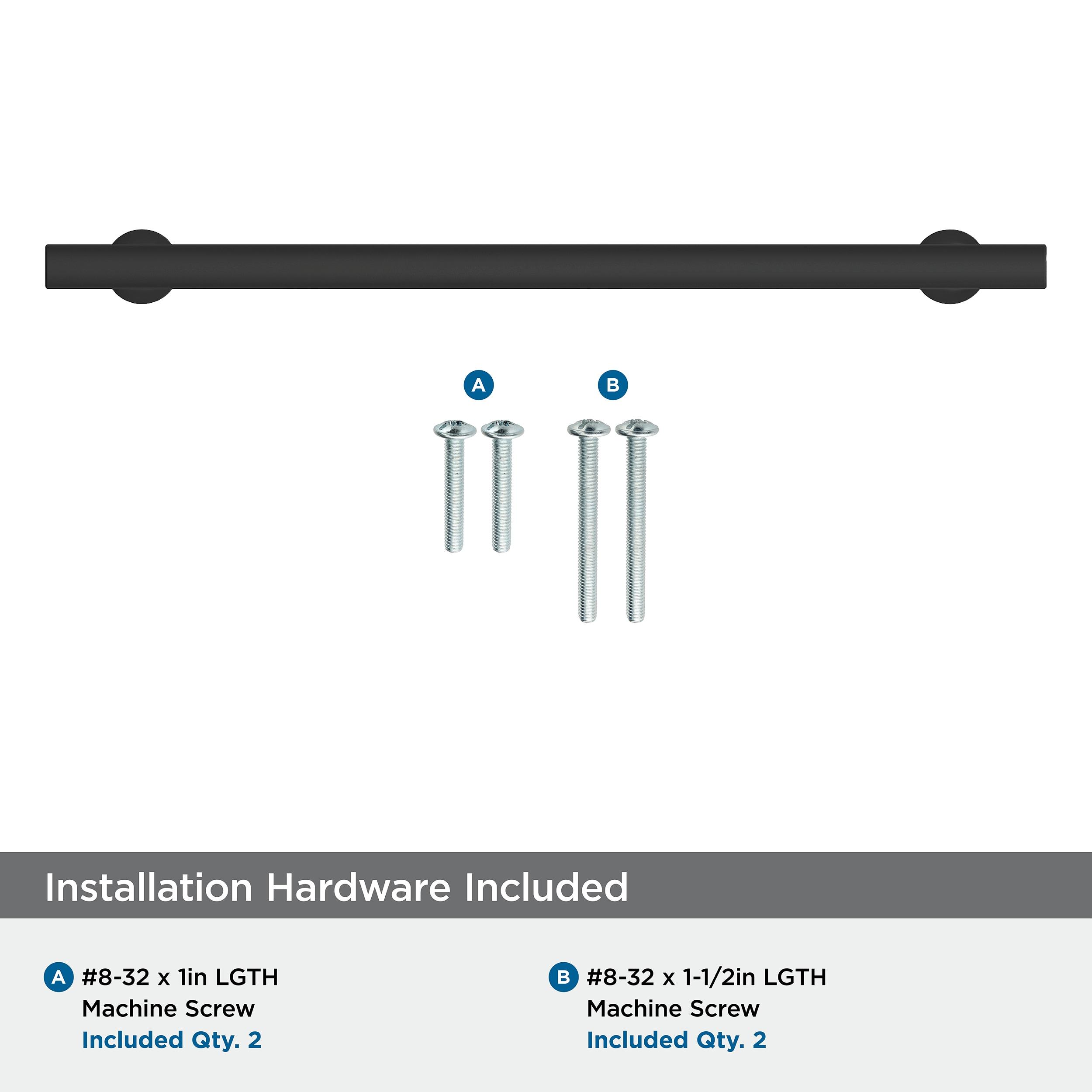 Amerock Everett 10-1/16 inch (256mm) Center-to-Center Matte Black Cabinet Pull