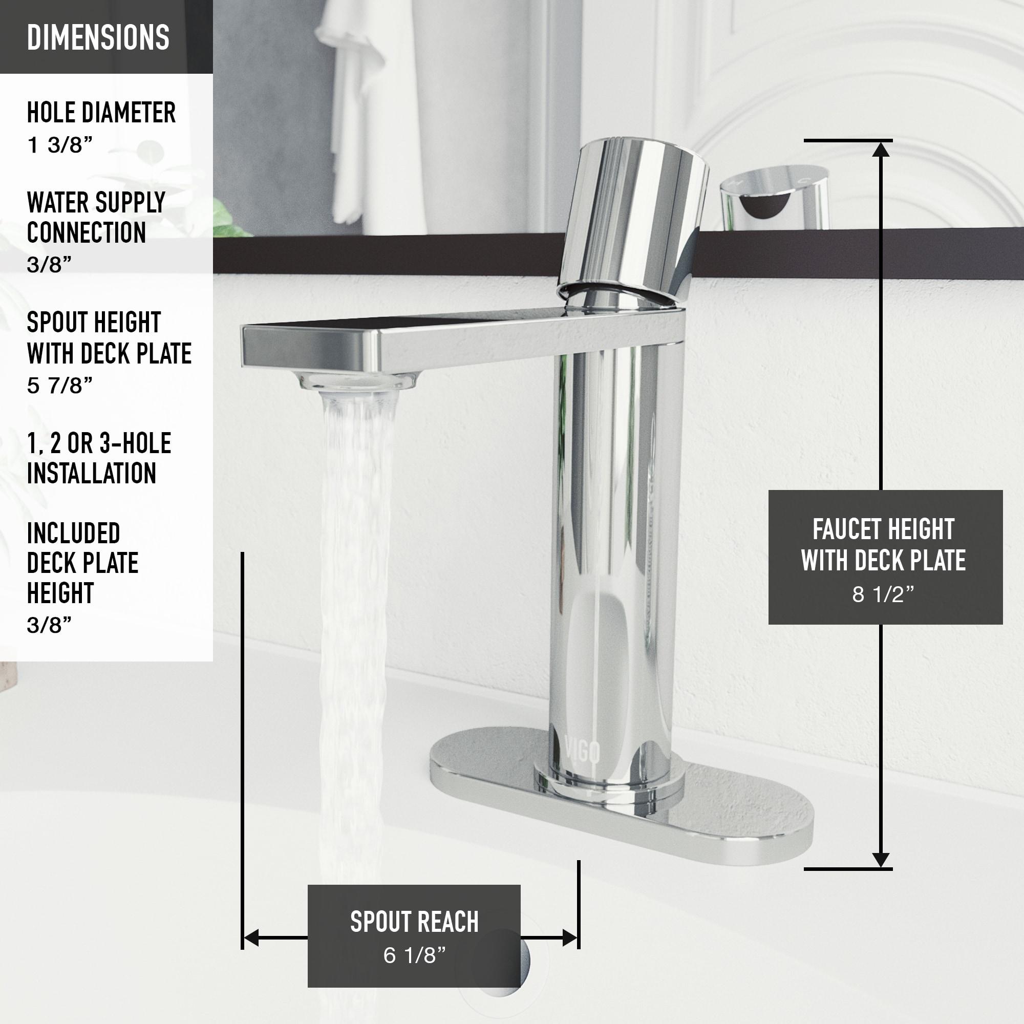 Halsey Single Hole Bathroom Faucet with Deck Plate