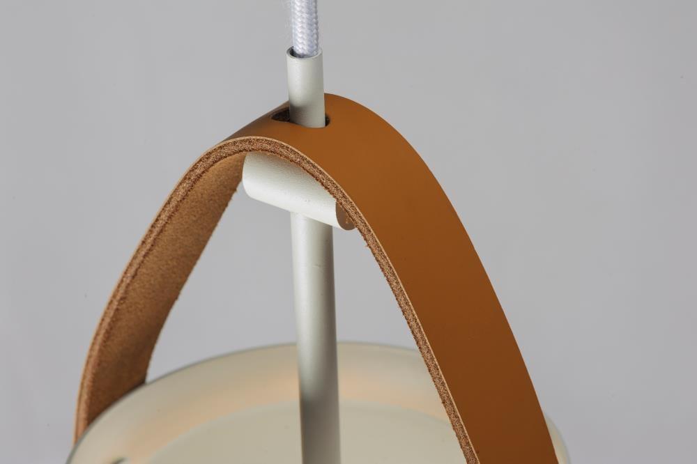 Maxim Lighting Nordic 1 - Light Pendant in  Tan Leather/White