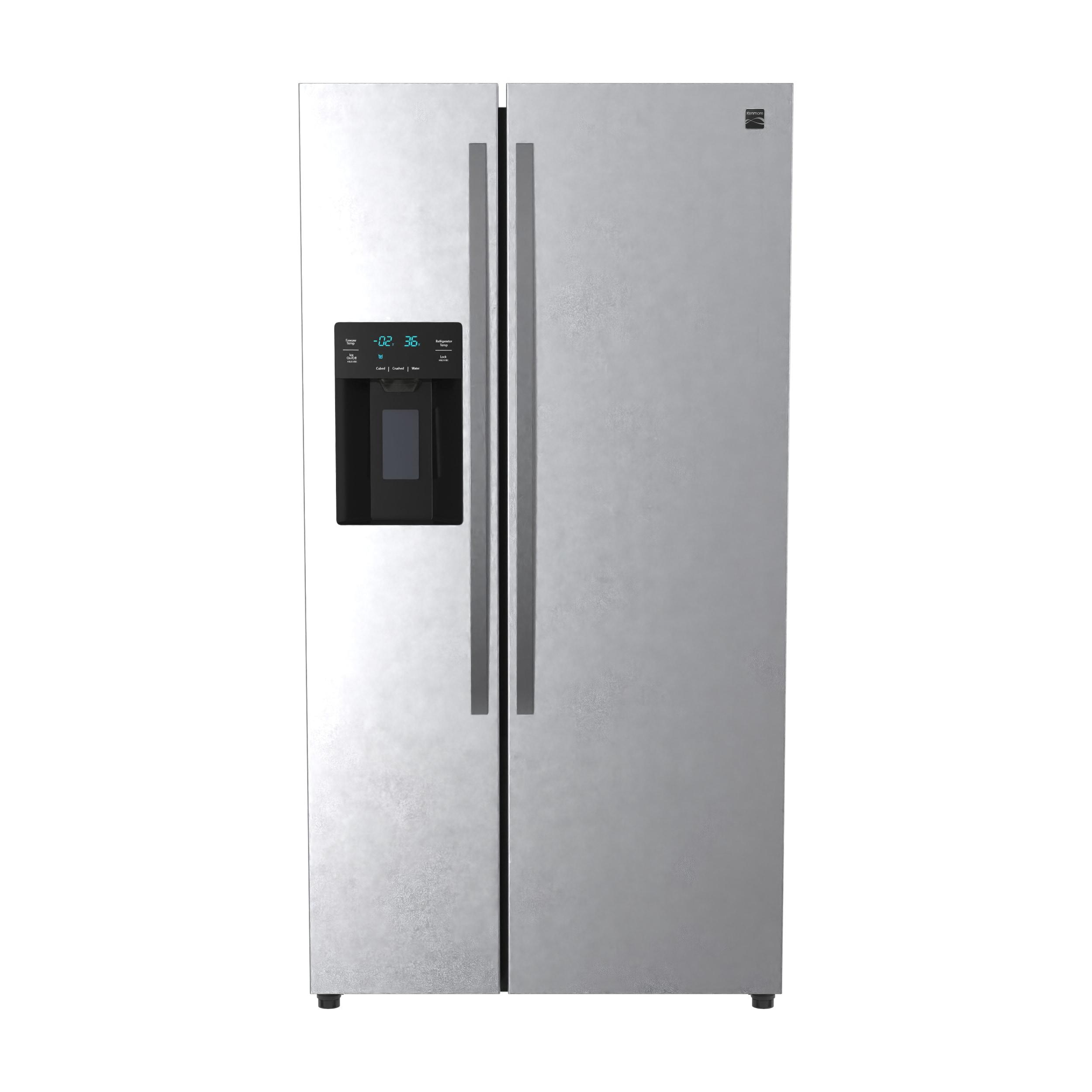 Kenmore 20 Cu. ft. 36-inch Depth Side-by-Side ENERGY STAR® Refrigerator/Freezer, Stainless Steel