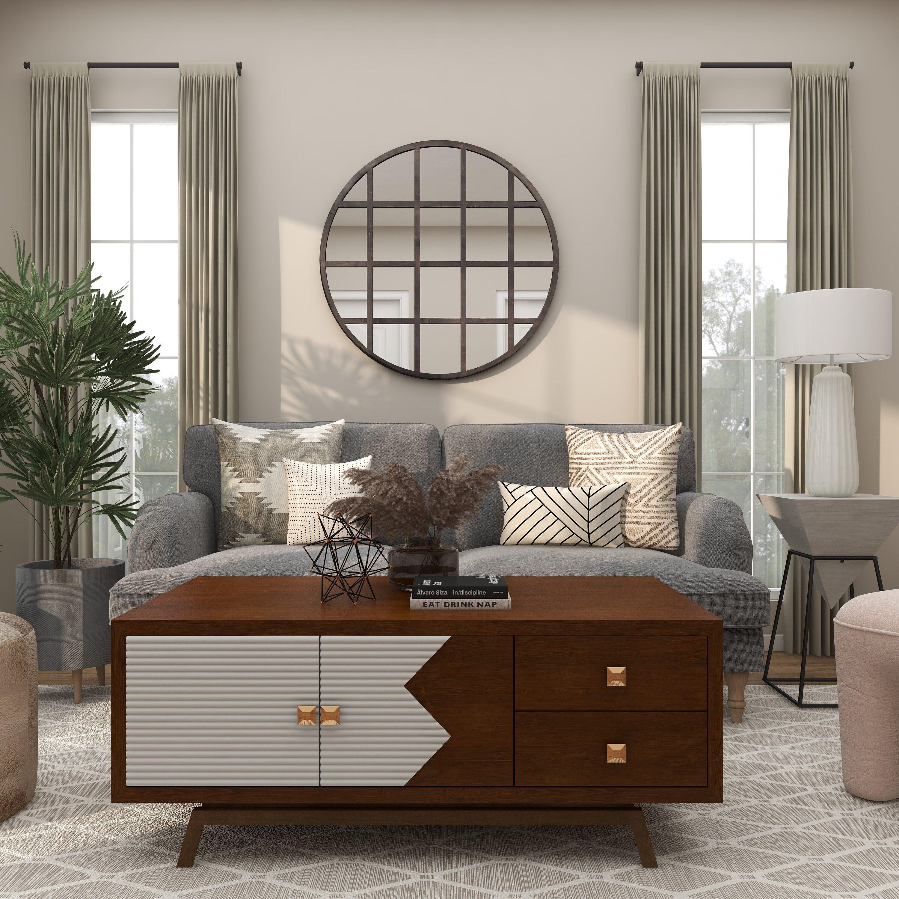 Paneled Modern & Contemporary Accent Mirror