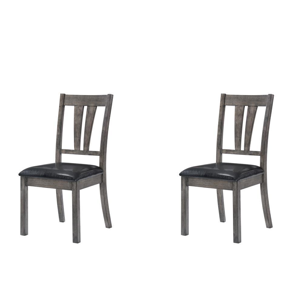 Grayson Dining  with Padded Seats 6PC Set in Gray