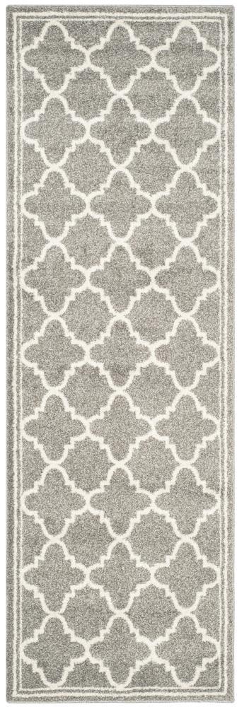 Amherst AMT422 Power Loomed Indoor Runner Rug - Dark Grey/Beige - 2'3"x15' - Safavieh