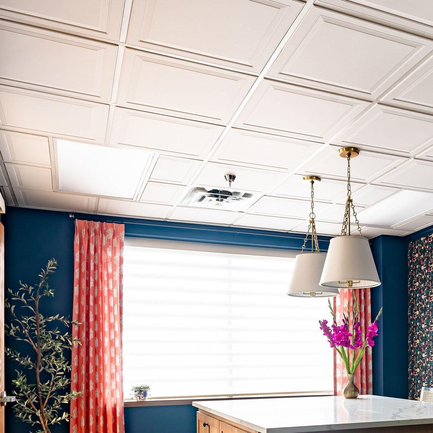 Armstrong 2x2 LEDGES Acoustic Ceiling Tiles for Suspended Ceiling Grids, 6-tiles per pack, White