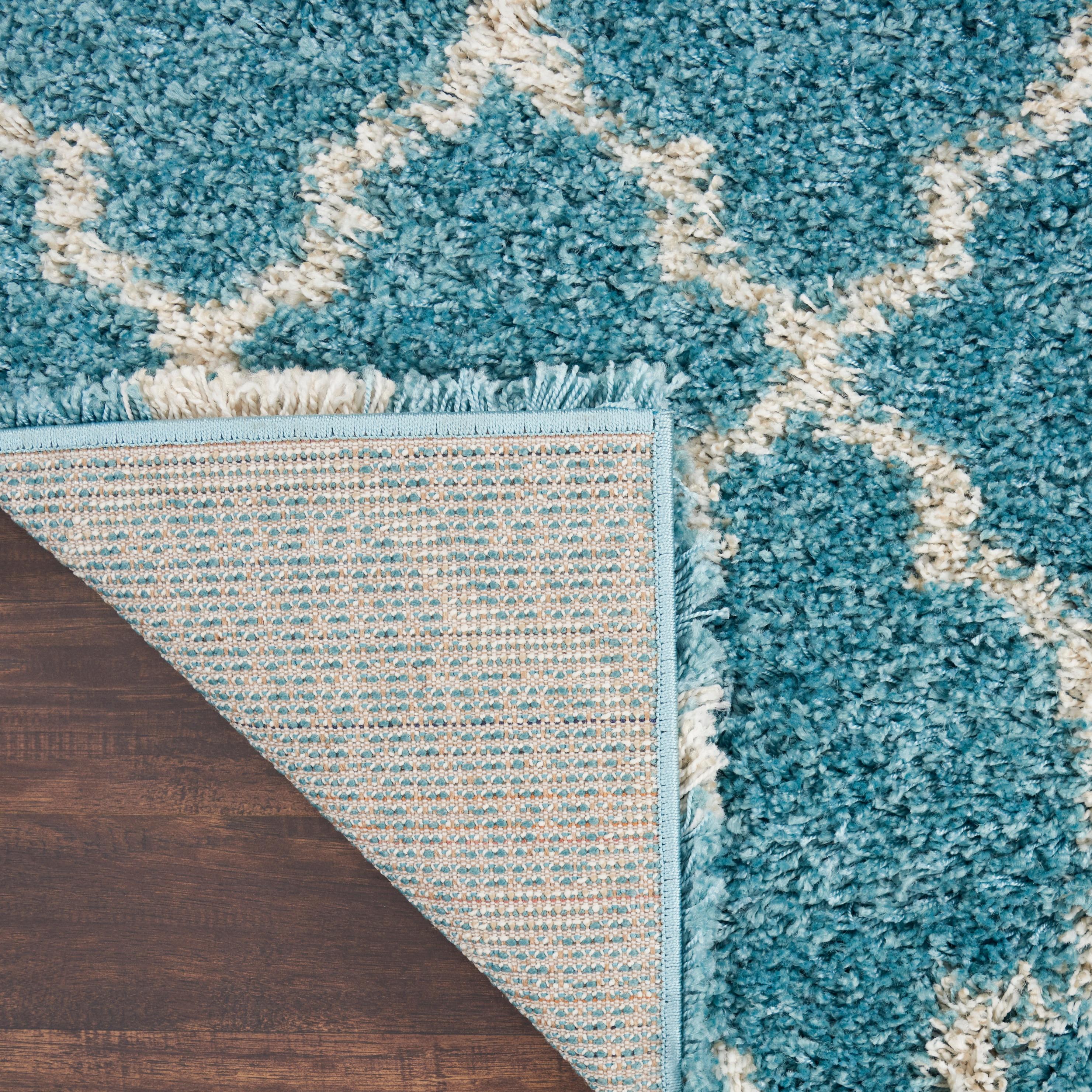 Nourison Amore Trellis Aqua 7'10" x 10'10" Area Rug, (8x11)