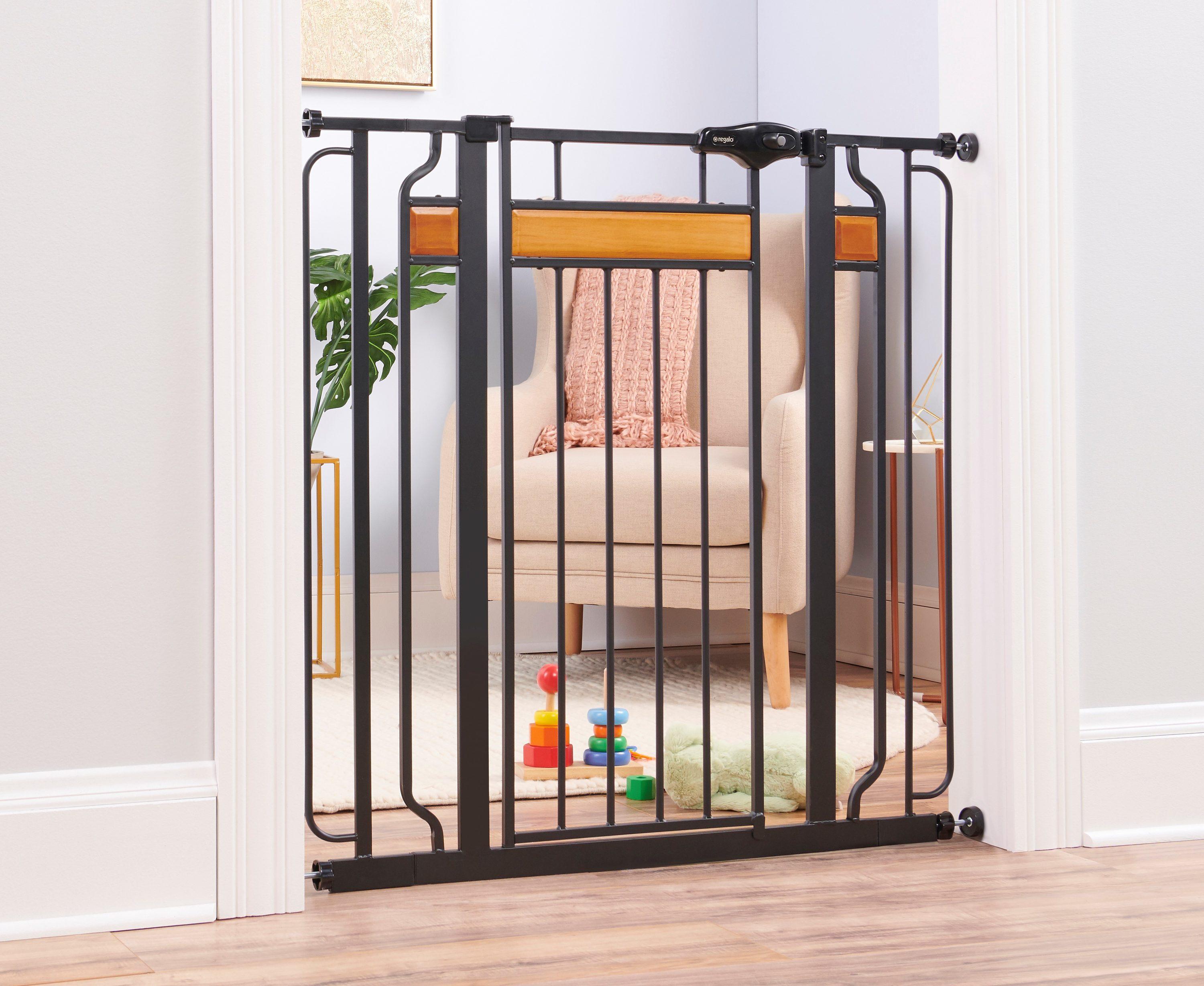 Regalo Extra Tall Home Accents Metal Walk Through Baby Gate