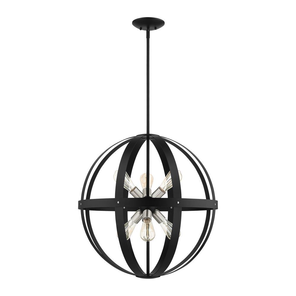 Livex Lighting Stoneridge 6 - Light Pendant in  Textured Black