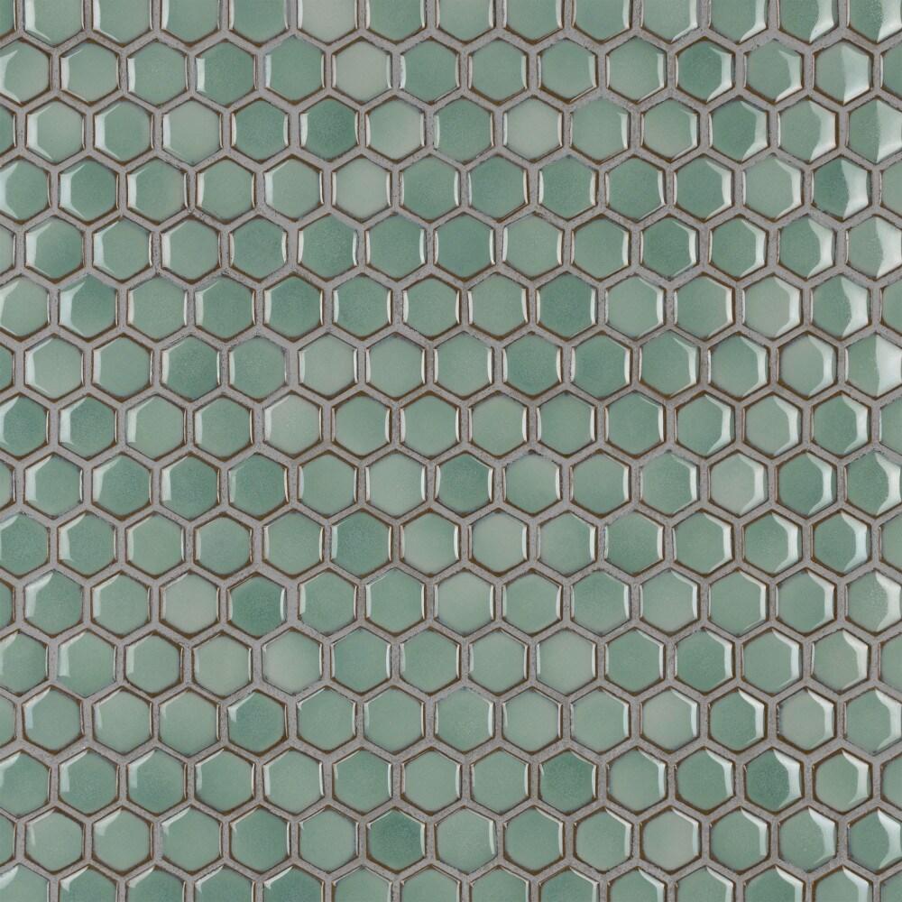 Hudson 1" Hex 11-7/8 " x 13-1/4 " Porcelain Mosaic Floor and Wall Tile