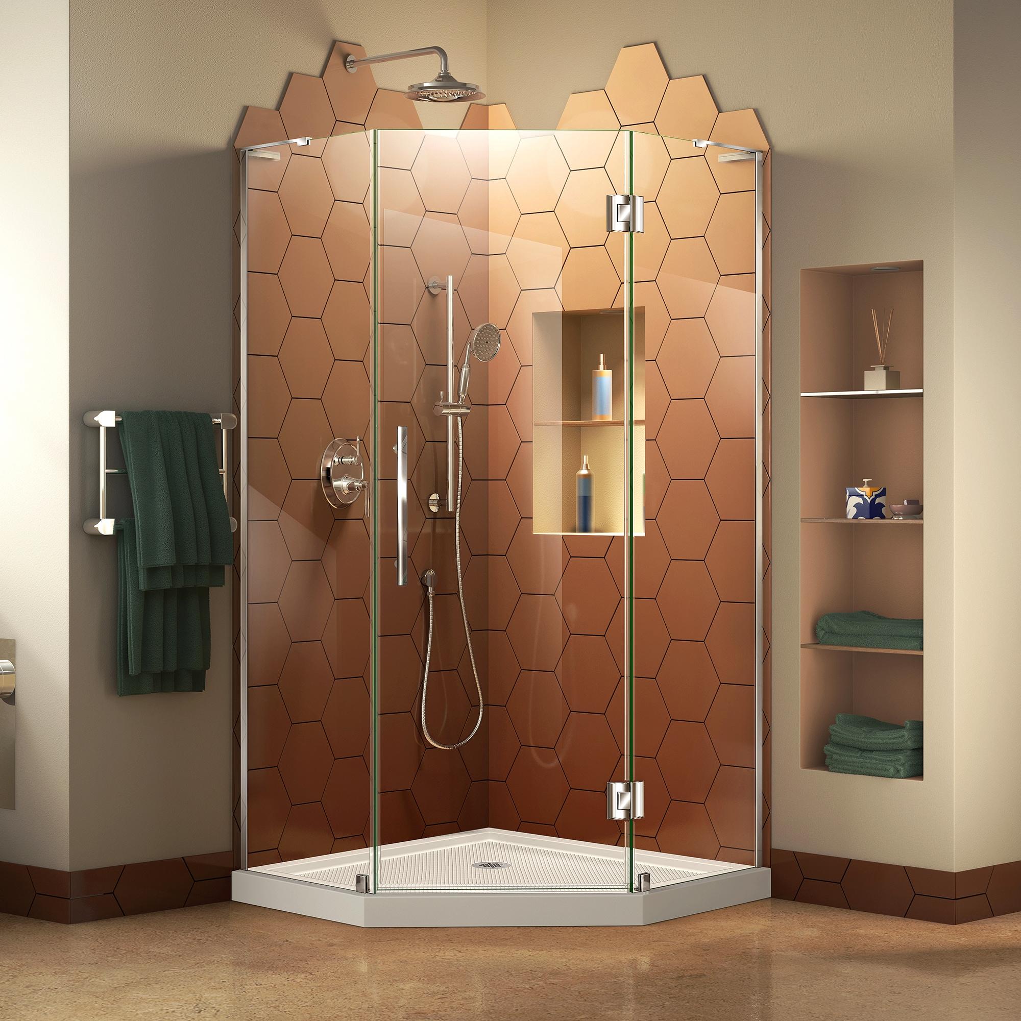 DreamLine Prism Plus 42" x 74.75" Rectangle Hinged Shower Enclosure with Base Included