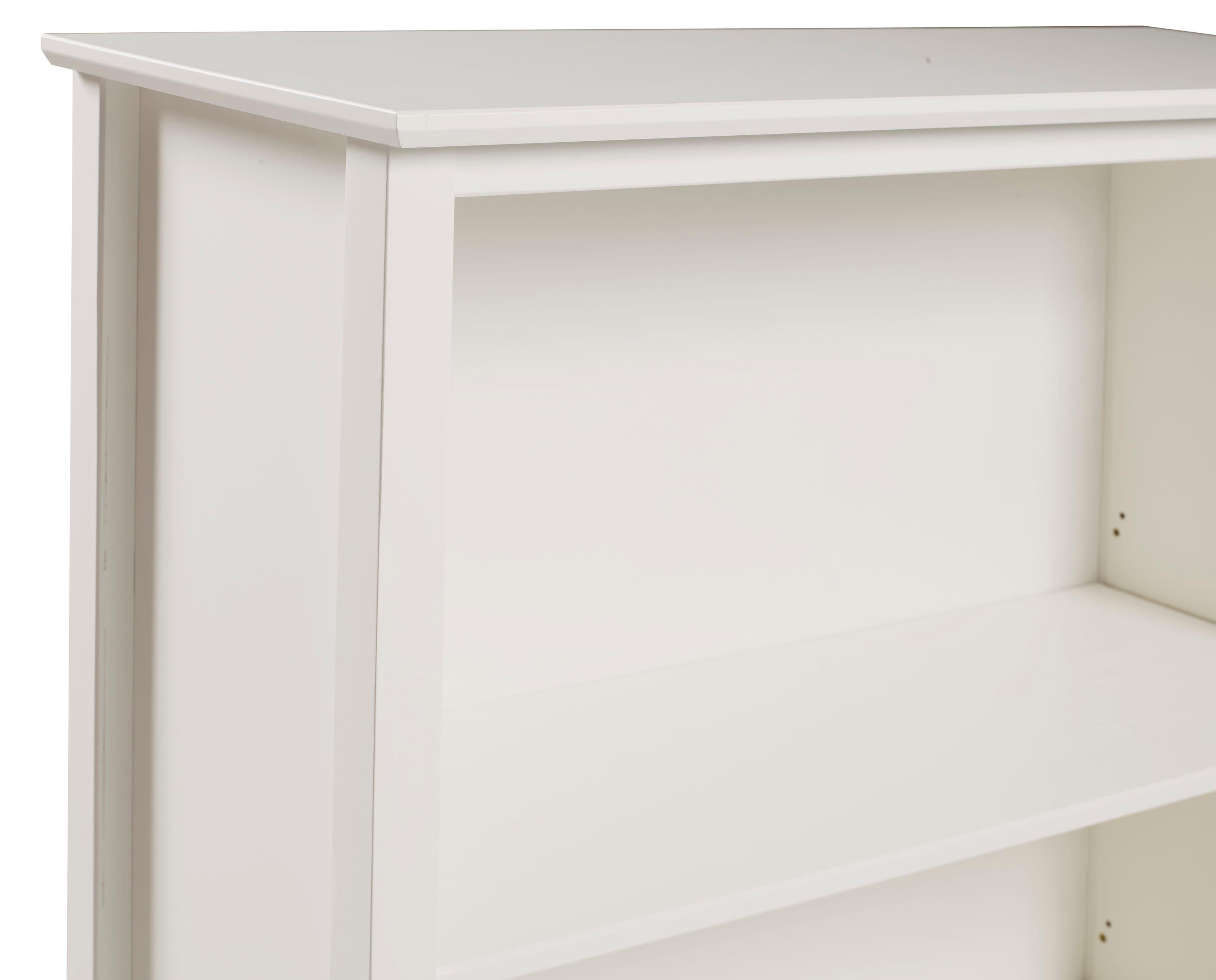 Alaterre Furniture Simplicity 48" Wood 3-Shelf Bookcase in White