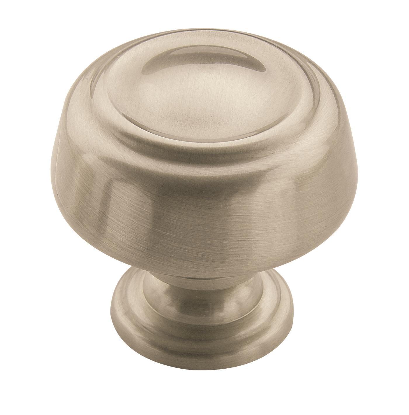 Amerock Kane 1-5/8 inch (41mm) Diameter Satin Nickel Cabinet Knob