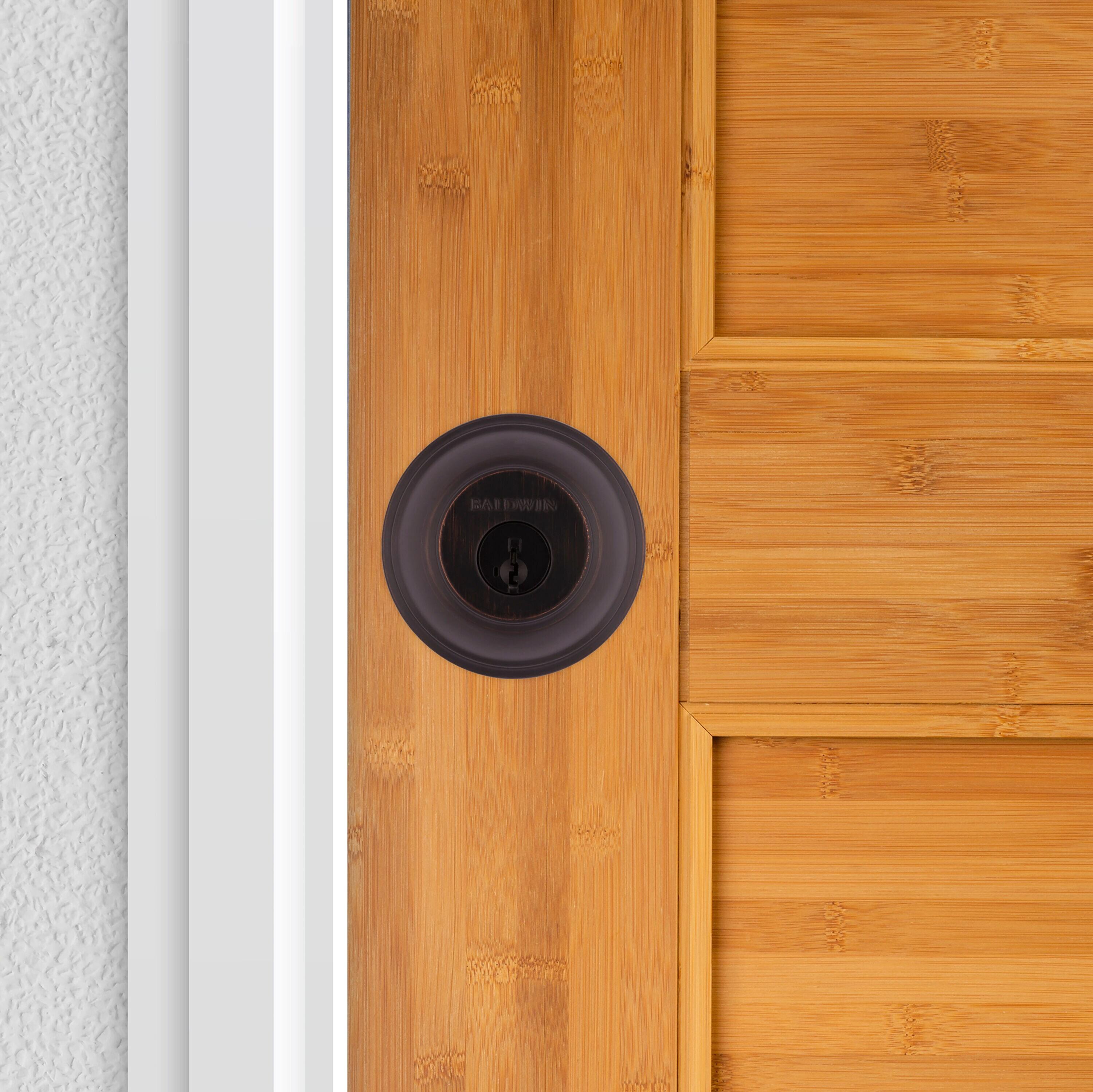 Baldwin Prestige 380 Round Single Cylinder Deadbolt Featuring SmartKey® Security