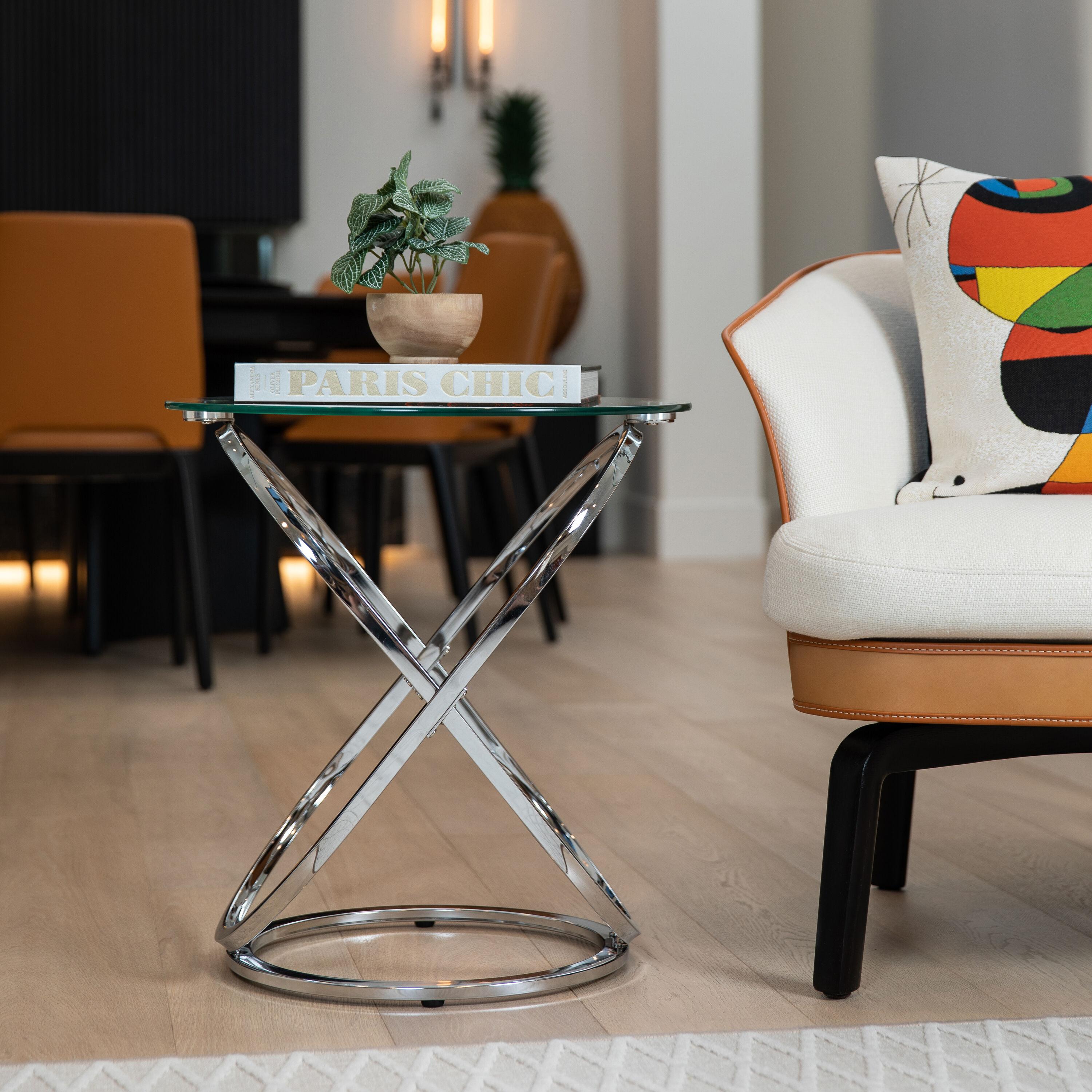 Etta Avenue™ Dimitri Glass Top End Table