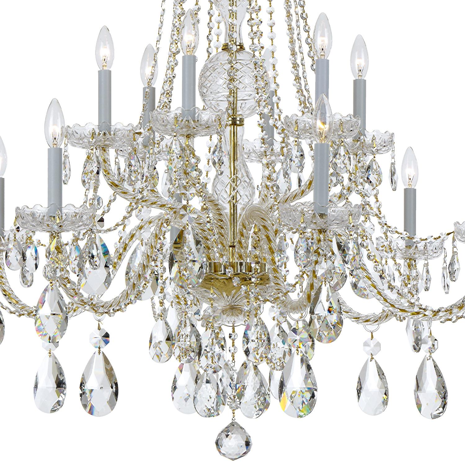 Crystorama Lighting - 12 Light Chandelier - Chandelier - Crystal - Six Light