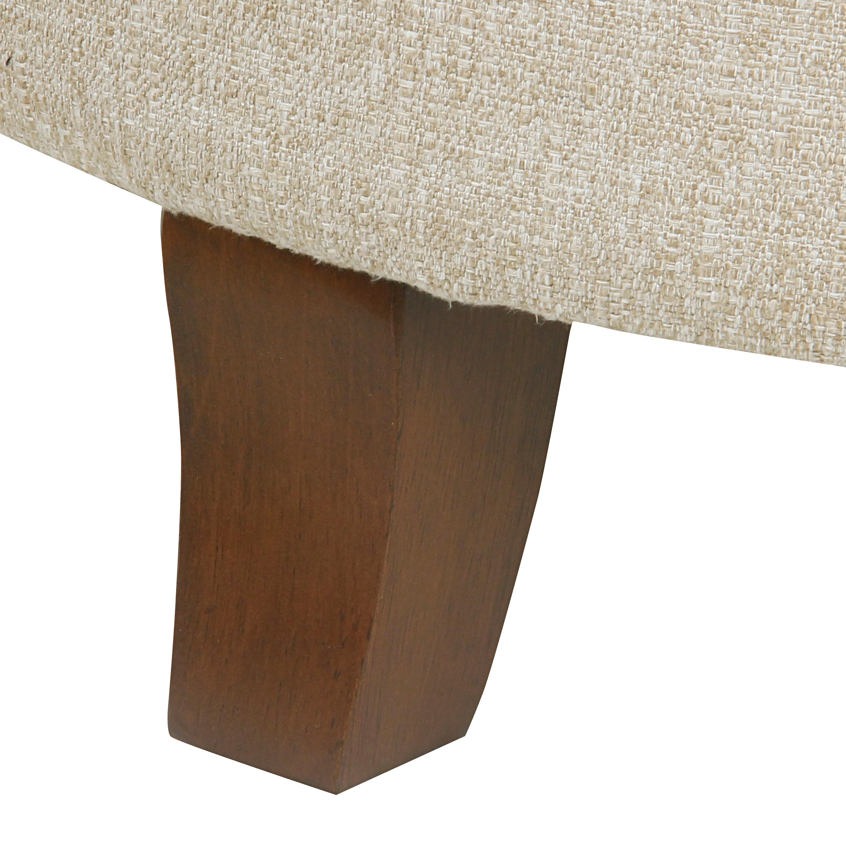 HomePop Boho Tufted Storage Ottoman Twine Light Brown: Upholstered, Plywood Frame, Foam Fill