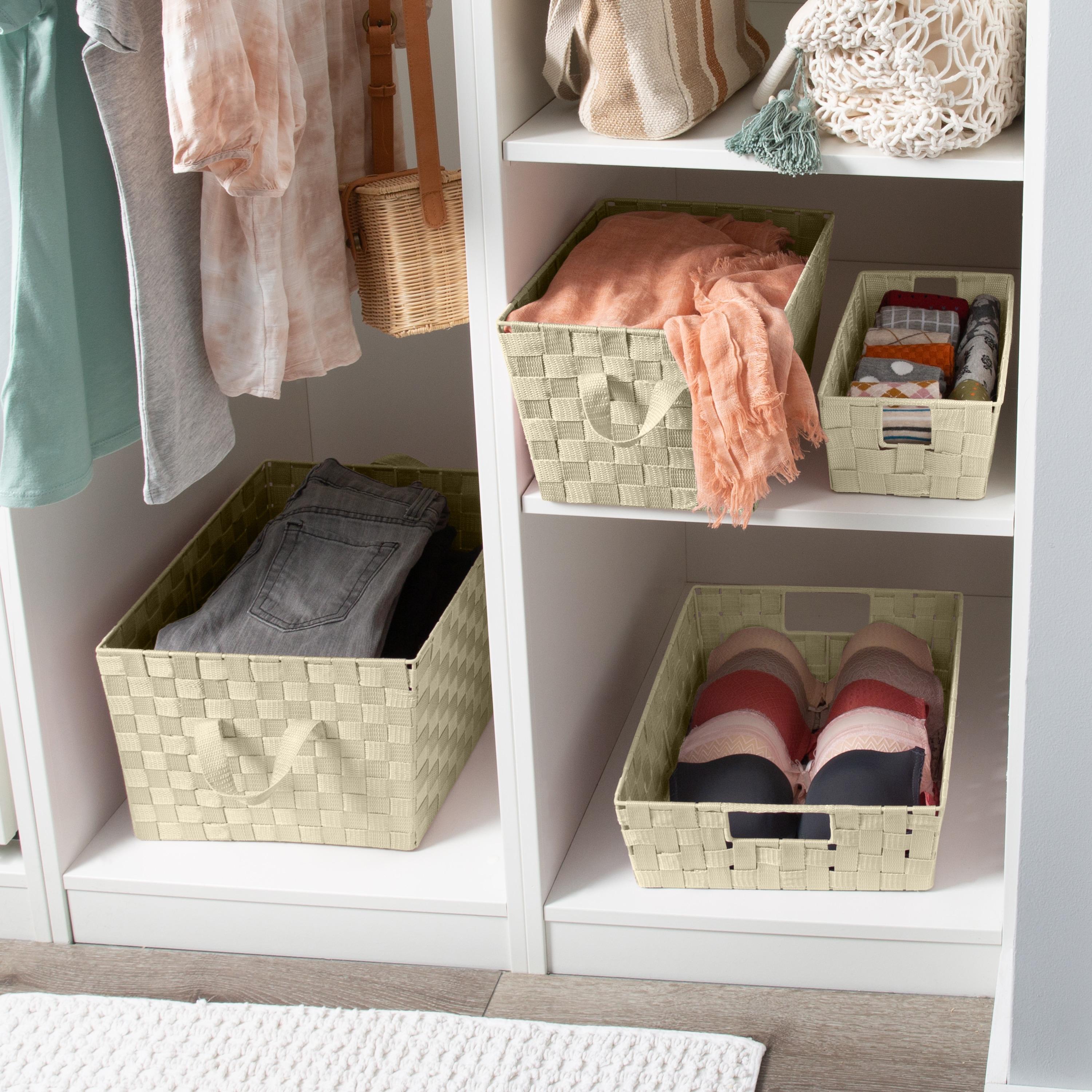 Simplify Small Woven Storage Basket in Ivory