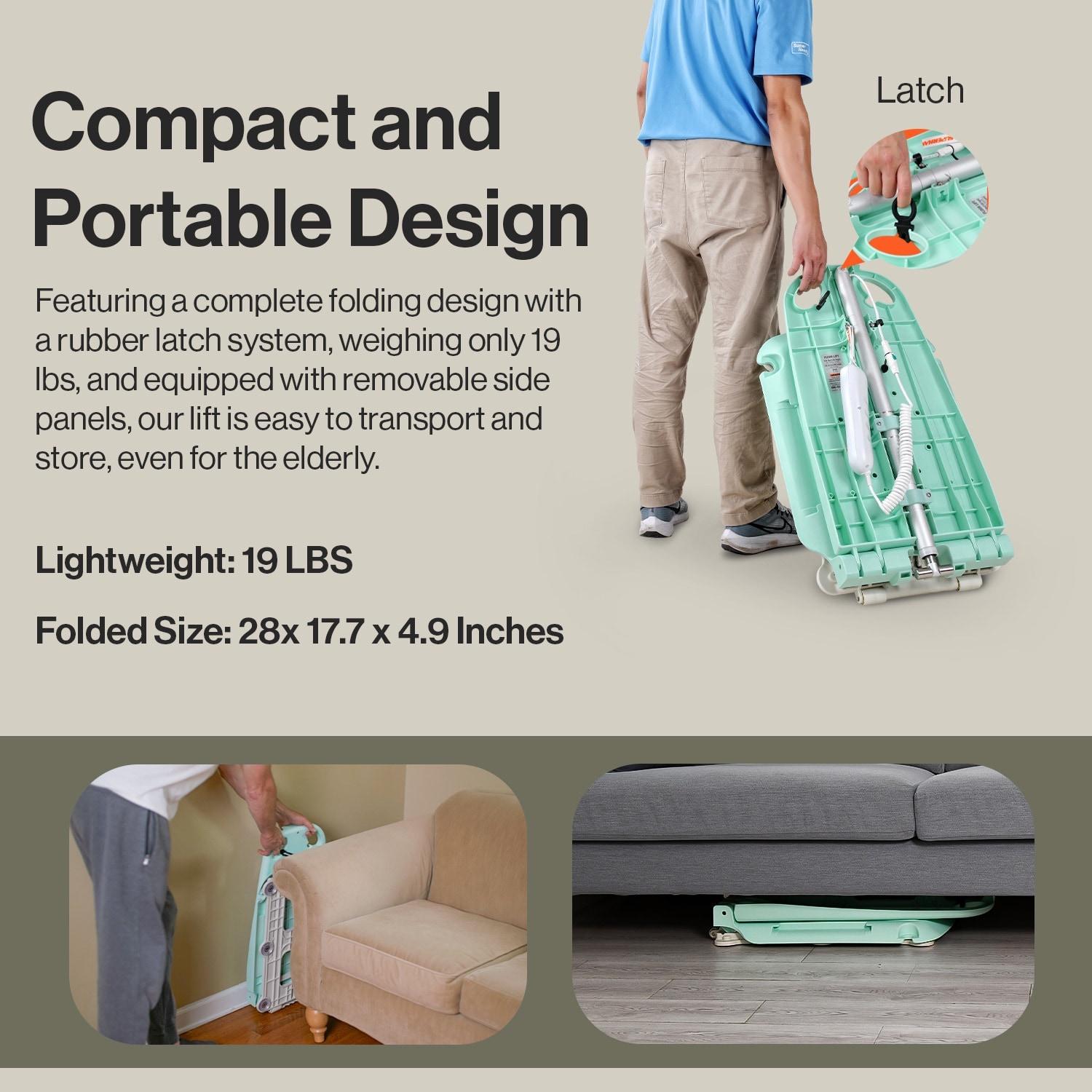 SuperHandy Transfer Bathtub Chair - Portable, Lightweight, Foldable, 330 LBS Capacity, Waterproof, Ergonomic Seat