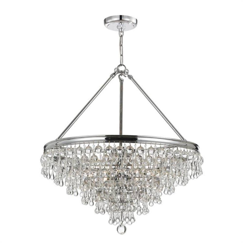 Crystorama Lighting Calypso 8 - Light Chandelier in  Polished Chrome