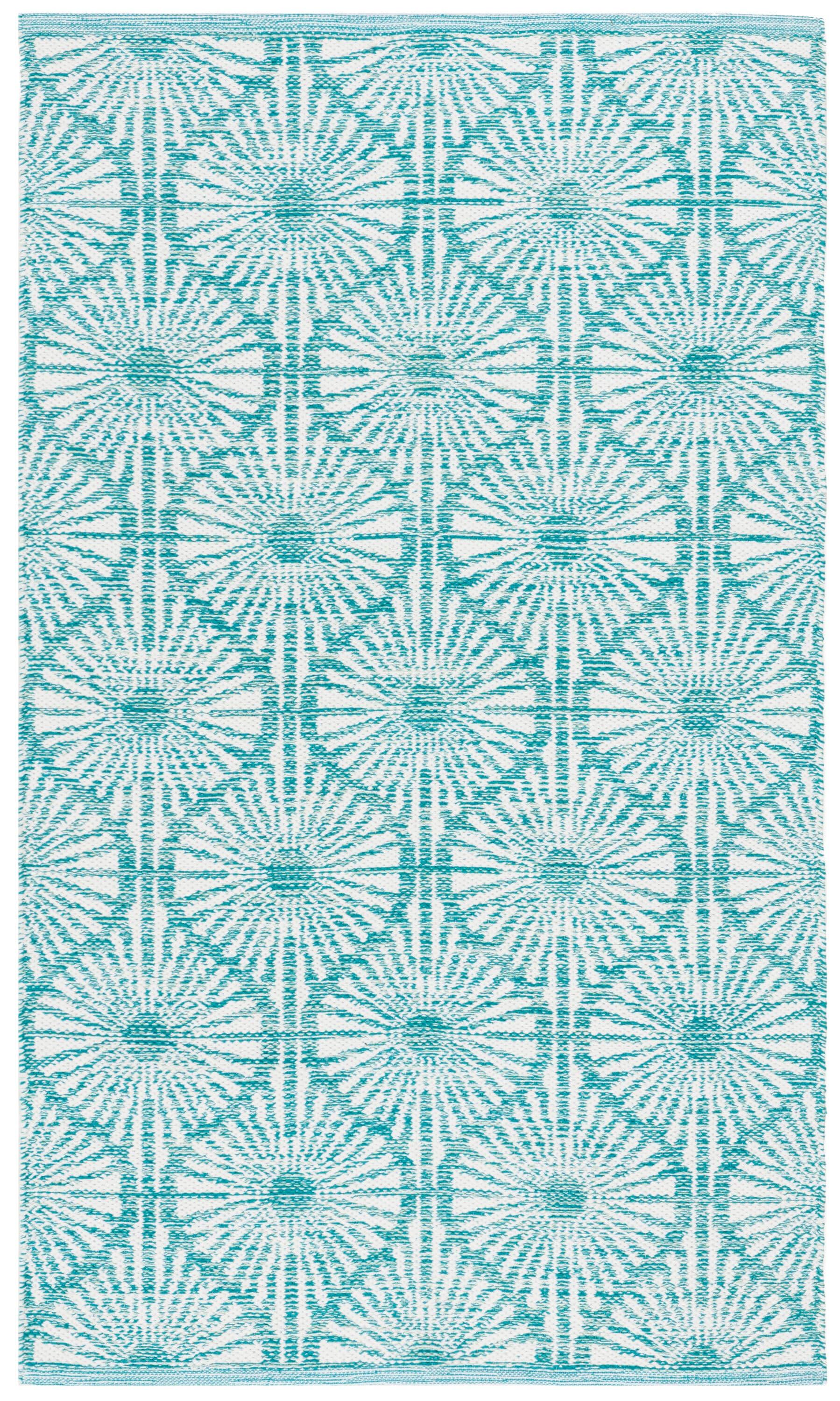 Montauk MTK606 Hand Woven Indoor Accent Rug - Aqua/Ivory - 3'x5' - Safavieh