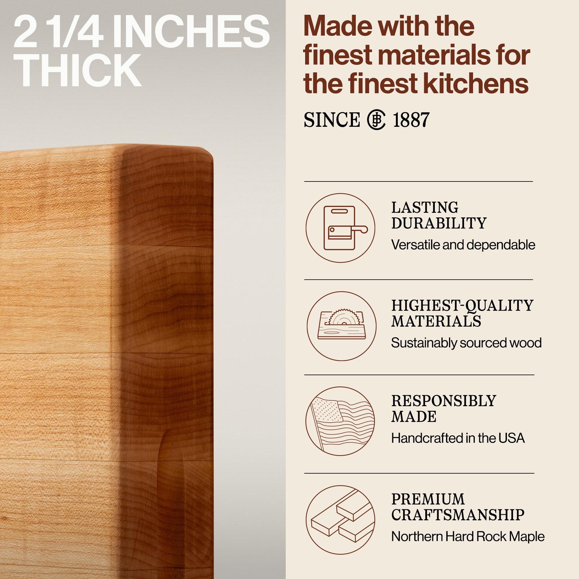 John Boos Wood Edge Grain Reversible Cutting Board