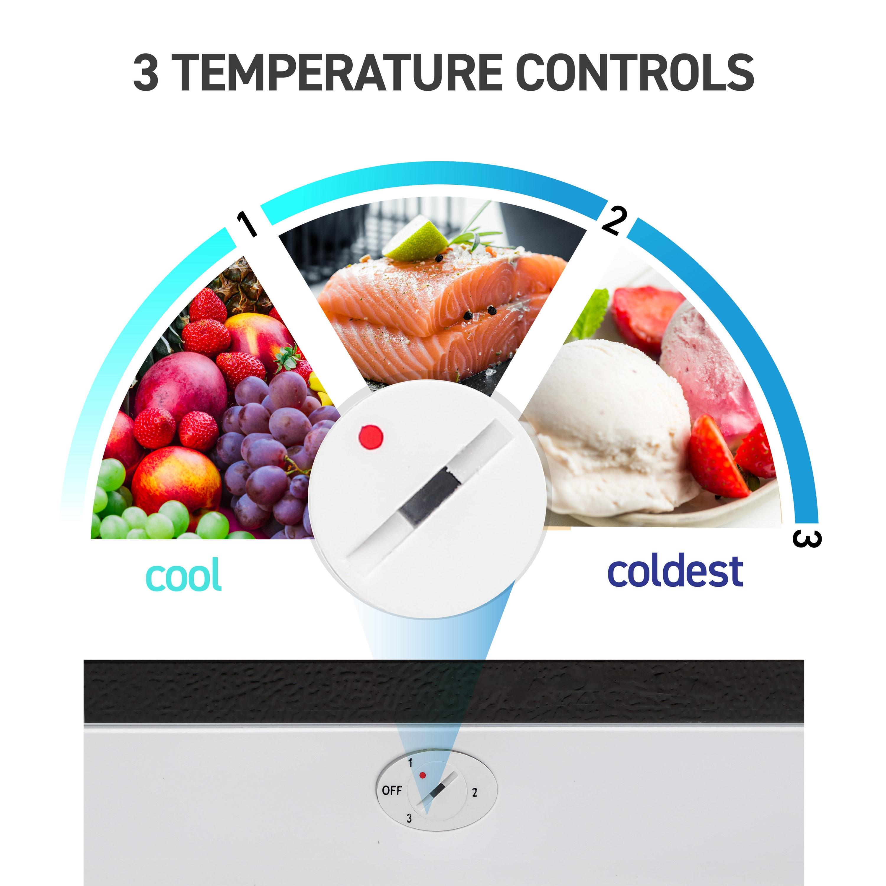 5 Cubic Feet Undercounter Upright Freezer with Adjustable Temperature Controls