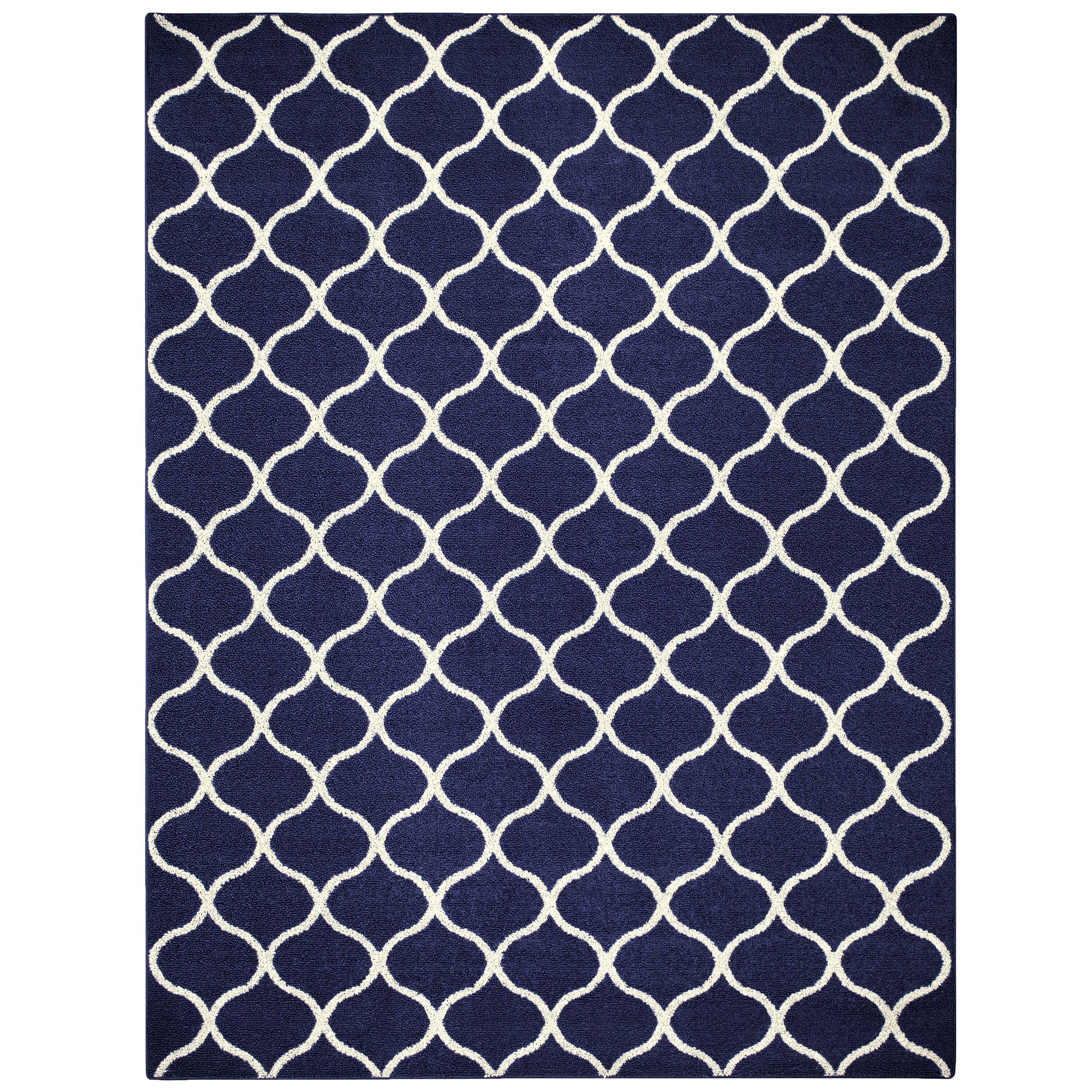 Hershman Tufted Blue/White Indoor Rug