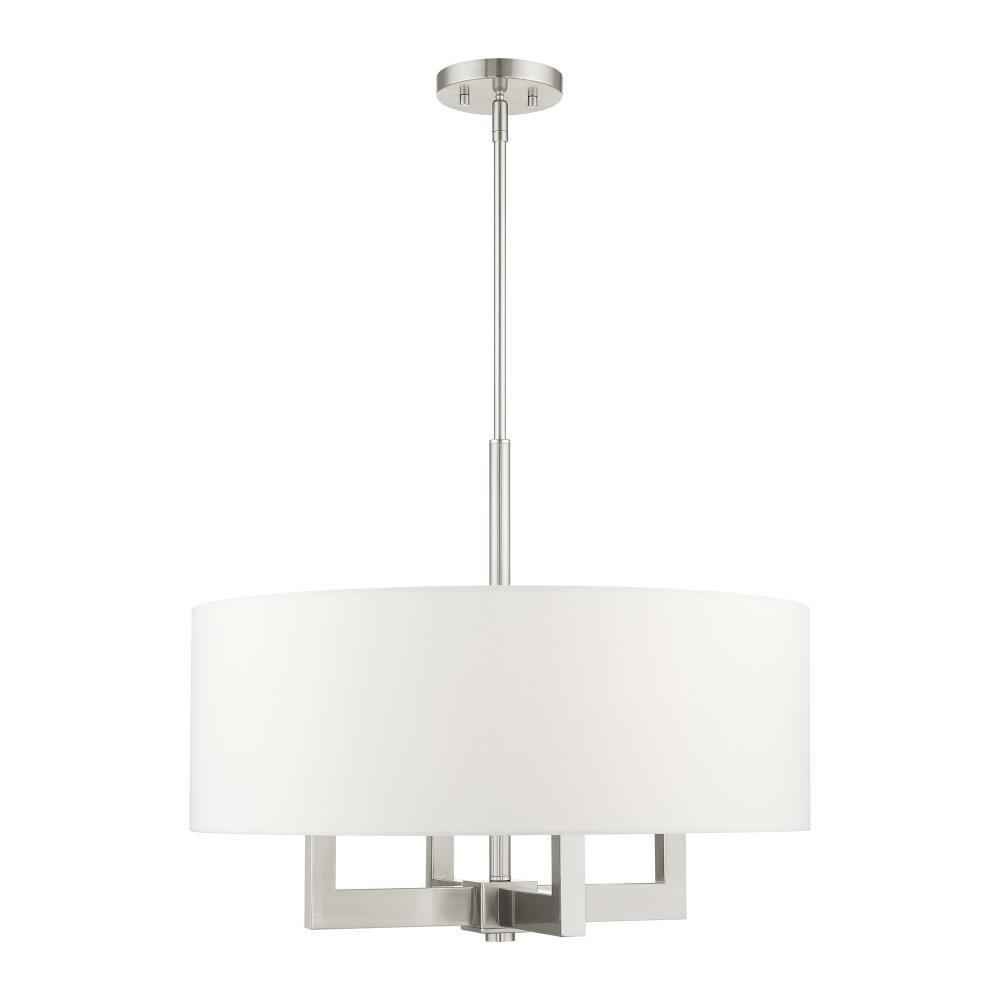 Livex Lighting Cresthaven 4 - Light Chandelier in  Brushed Nickel