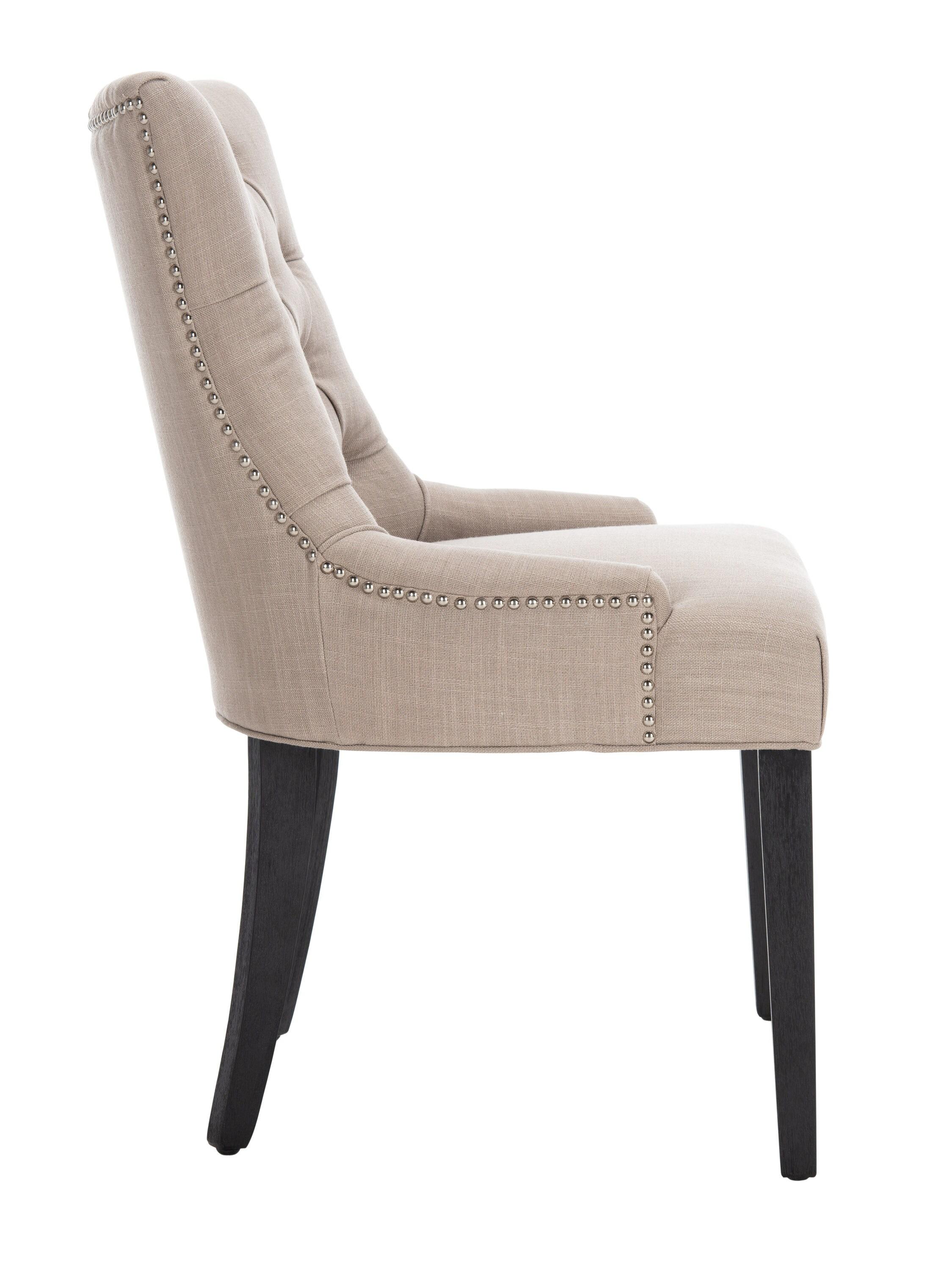 Abby 19''H Tufted Side Chairs (Set of 2) - True Taupe - Safavieh.